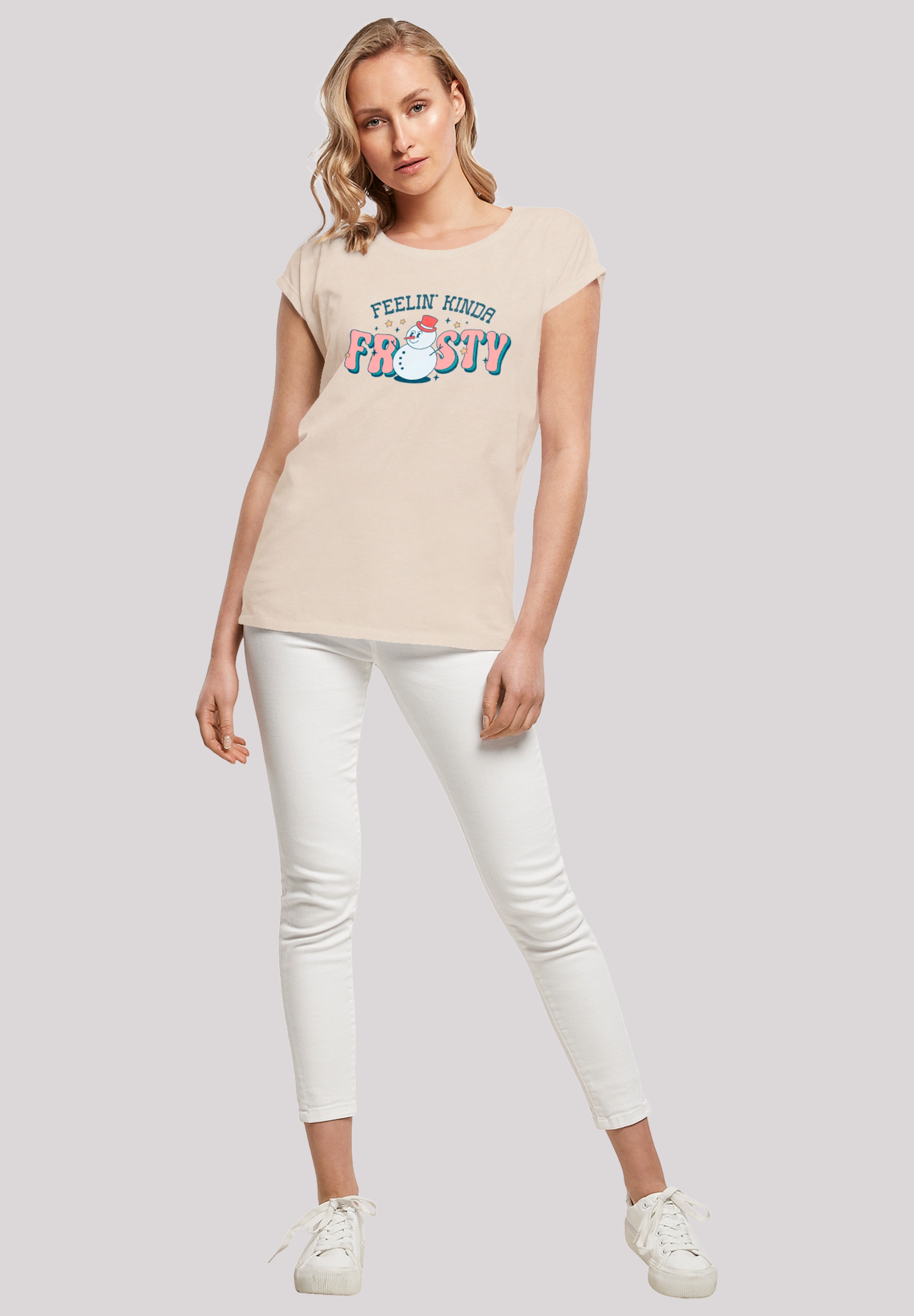 F4NT4STIC T-Shirt »Feelin Kinda Frosty Snowman«, Premium Qualität