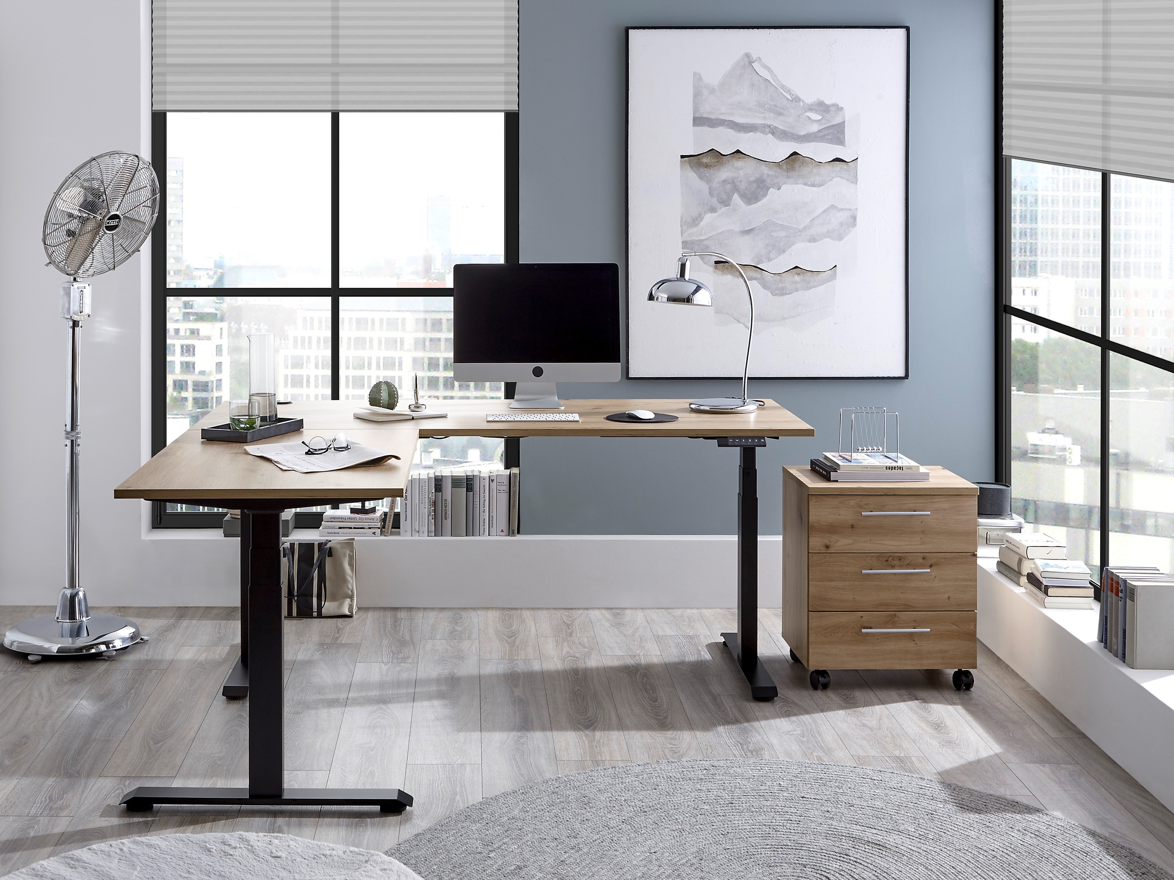 BEGA OFFICE Eckschreibtisch "Ben" 1 Stk. tlg. elektrisch höhenverstellbarer günstig online kaufen