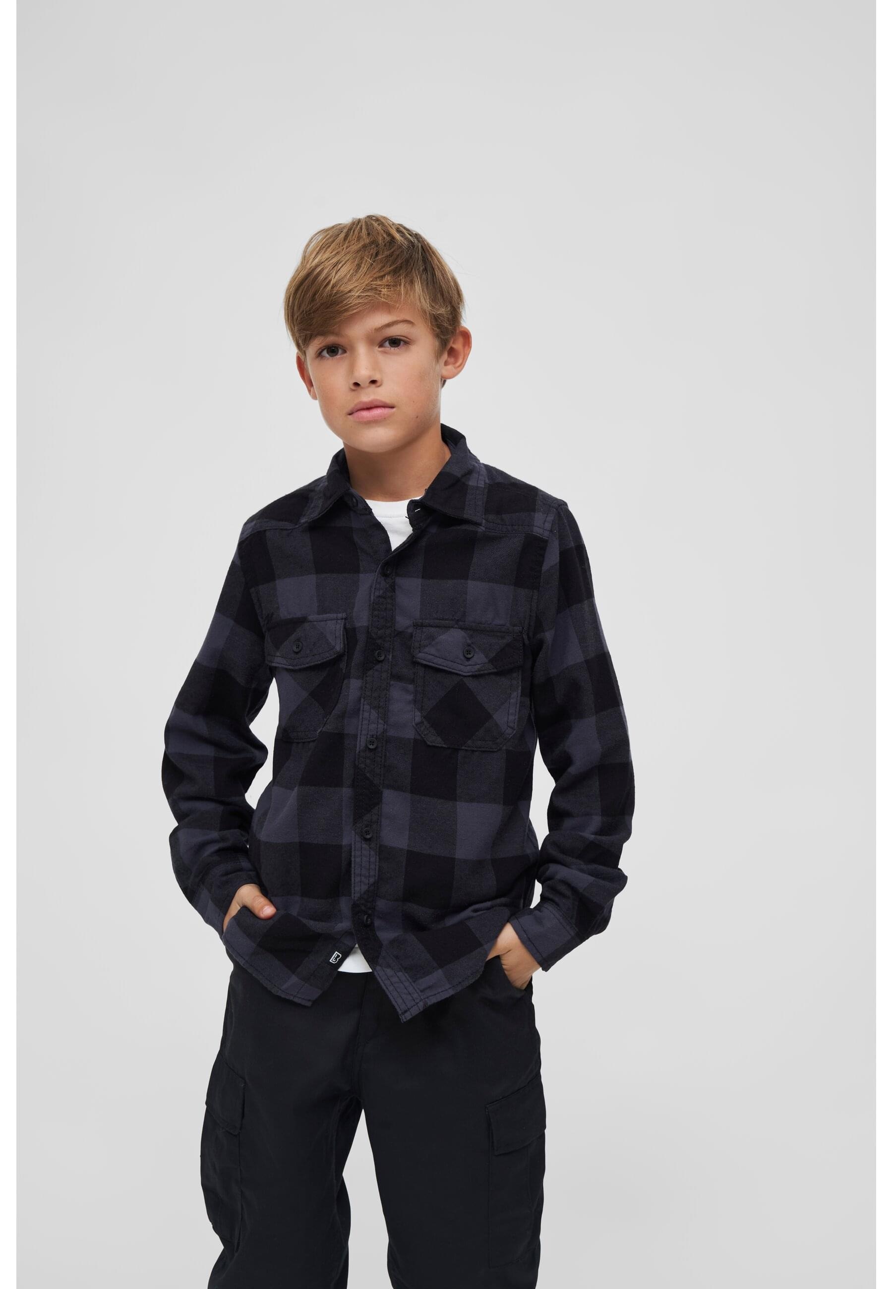 Brandit Langarmhemd »Brandit Unisex Checkshirt Kids«, (1 tlg.)