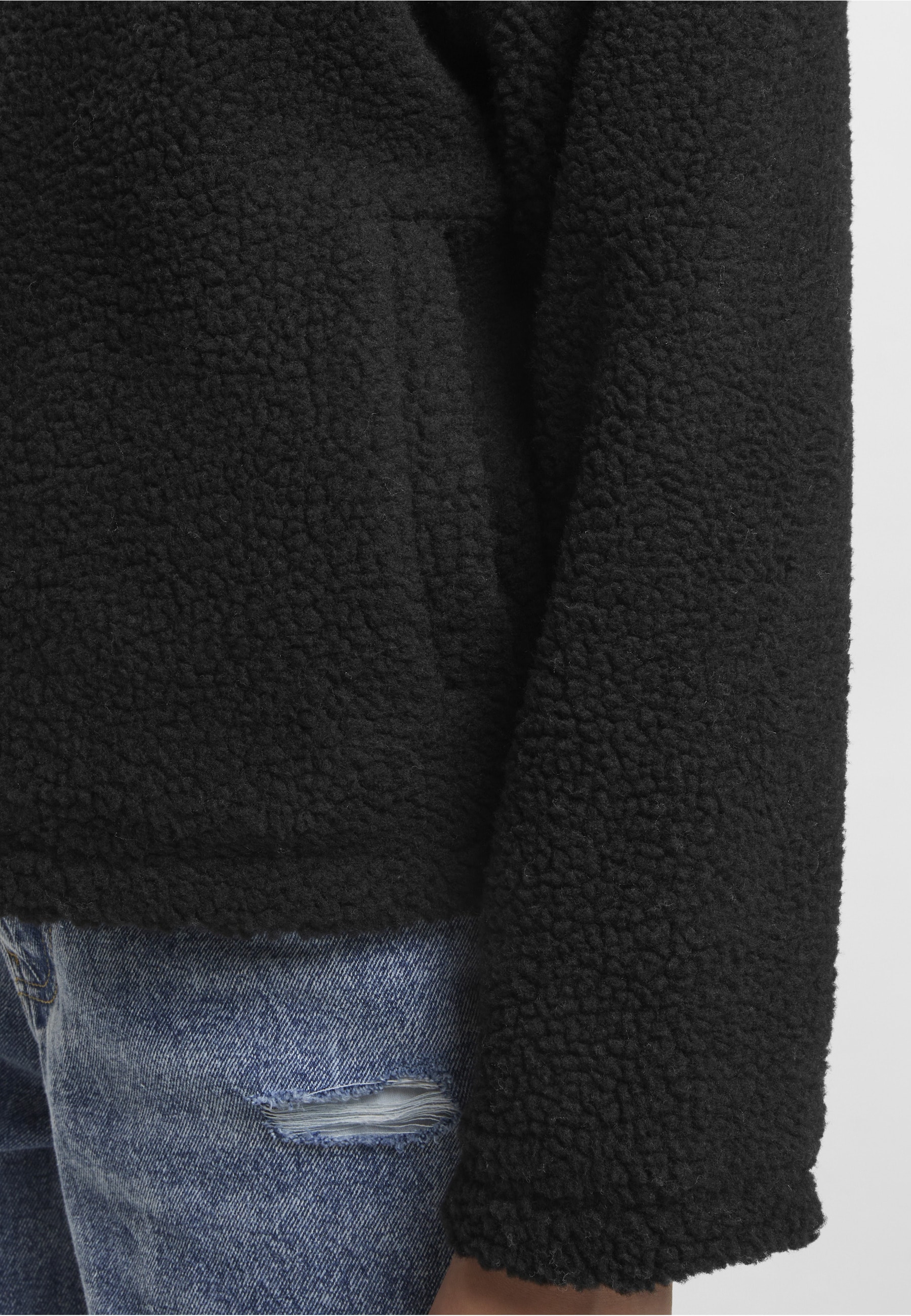 URBAN CLASSICS Allwetterjacke »Urban Classics Ladies Short Hooded Sherpa Jacket« 1 Stk. tlg. mit Kapuze