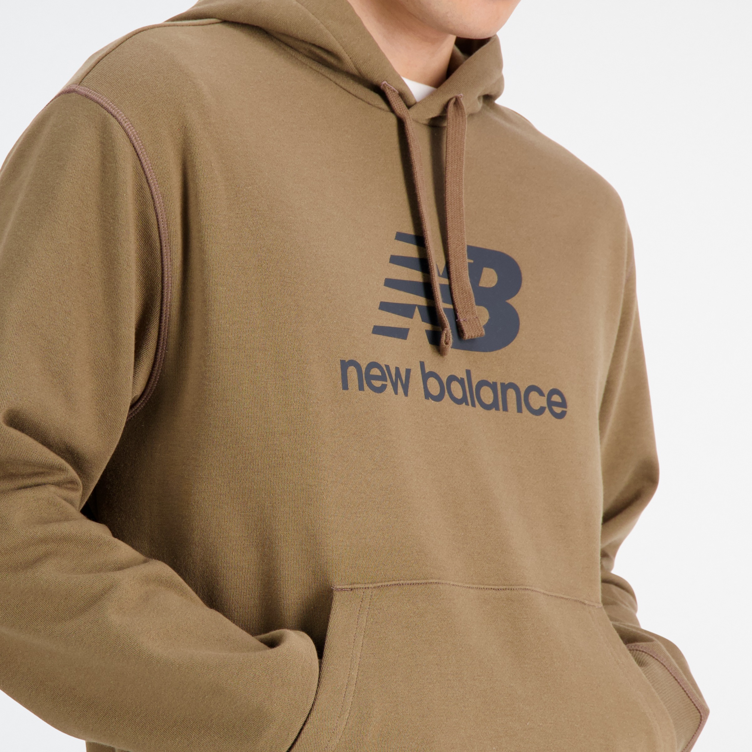 New Balance Kapuzensweatshirt »NB ESSENTIALS LOGO | STACKED kaufen BAUR FLEECE ▷ HOODIE«