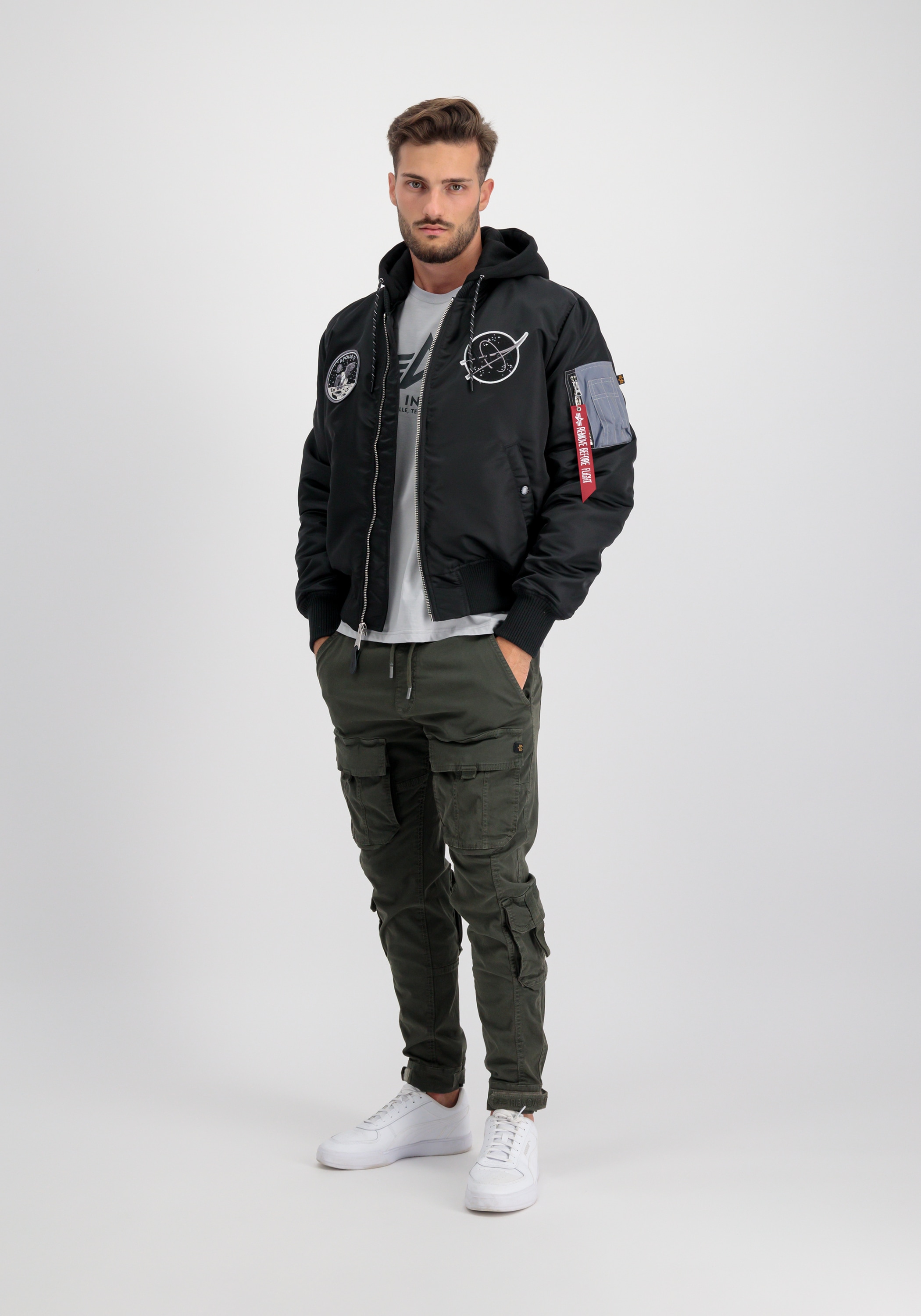Alpha Industries Bomberjacke »Alpha Industries Men - Bomber Jackets MA-1 VF Hood Dark Side«