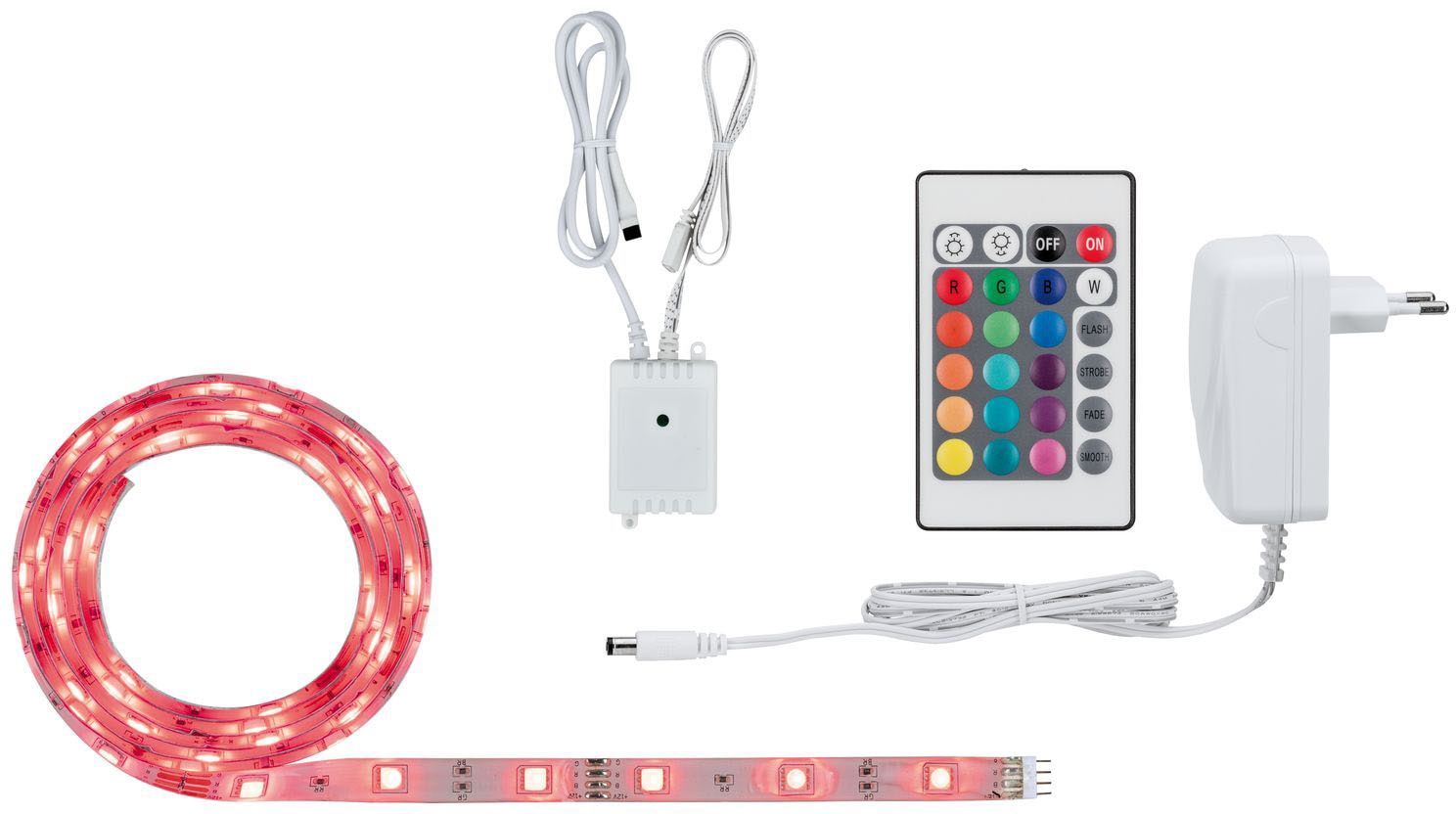 Paulmann LED-Streifen »SimpLED 1,5m RGB 12W Weiß Metall Kst«, 1 St.-flammig