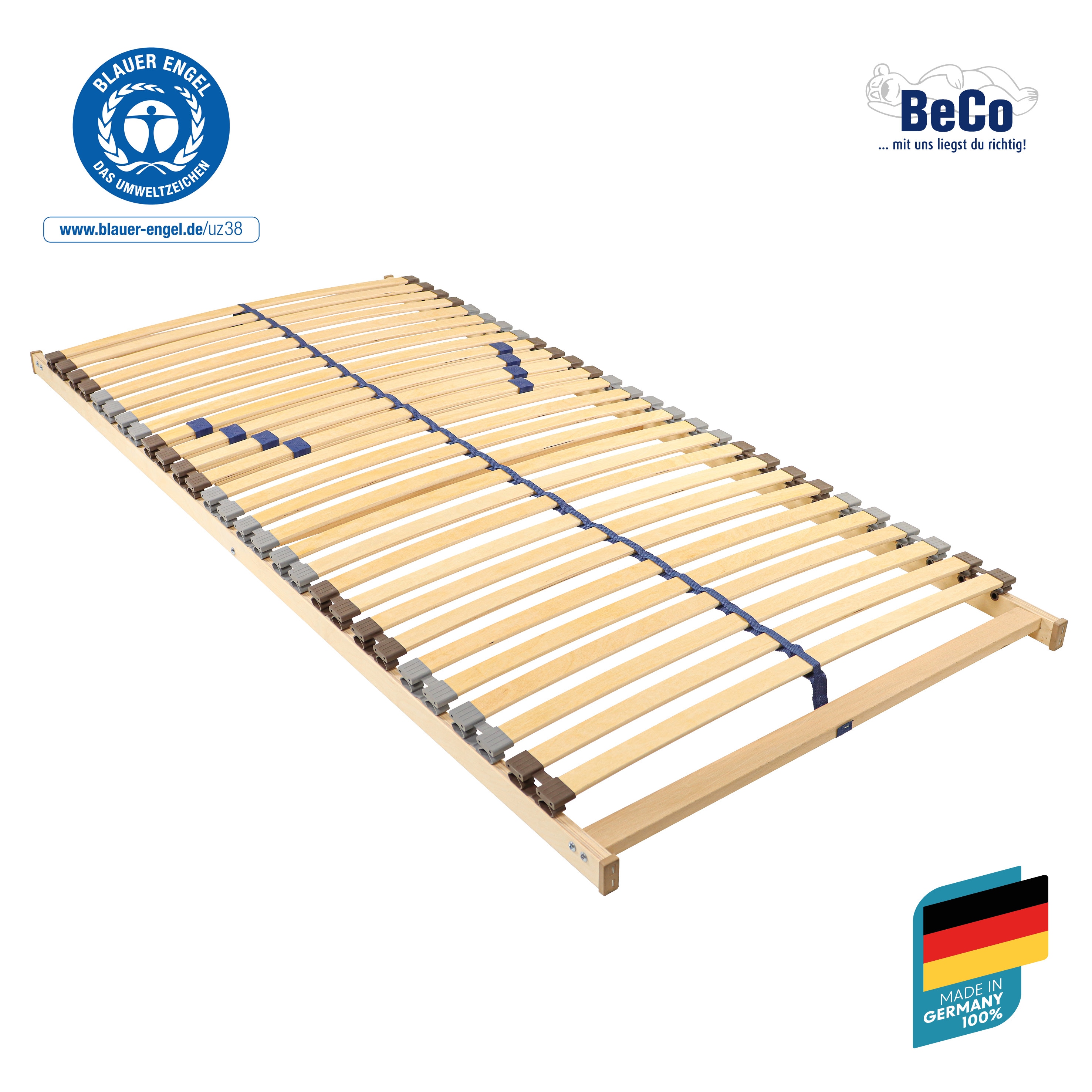 Lattenrost BECO, B:100cm H:8cm L:200cm, transparent, Lattenroste, "Blue Star NV", ausgezeichnet mit dem Blauen Engel