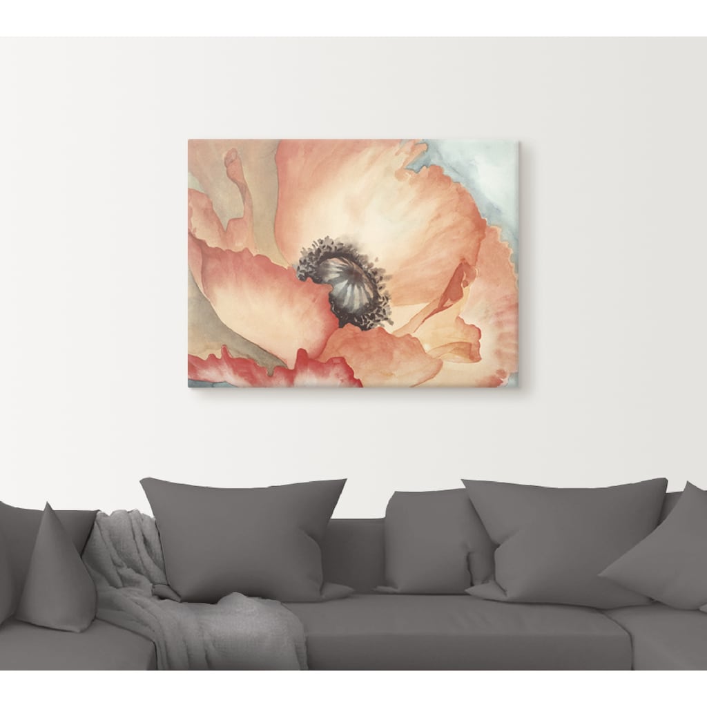 Artland Wandbild »Wasserfarben Mohn II«, Blumen, (1 St.)