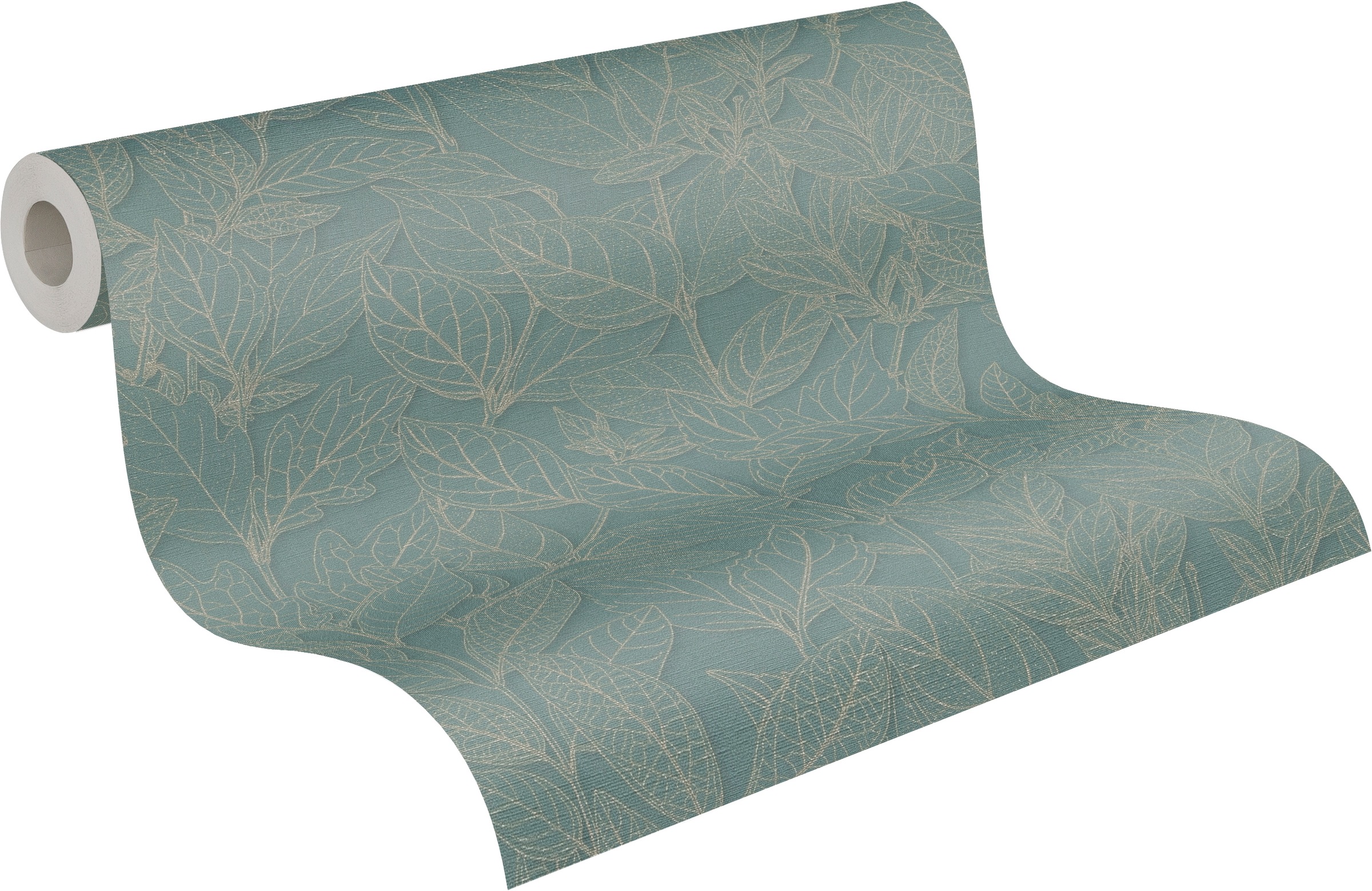A.S. Création Vliestapete »Trend Spectrum Leaves – Elegantes Blätterdesign Vliestapete« botanisch | floral | leicht glänzend leicht strukturiert Großzügiges Blätterdesign mit matten und leicht glänzenden Details