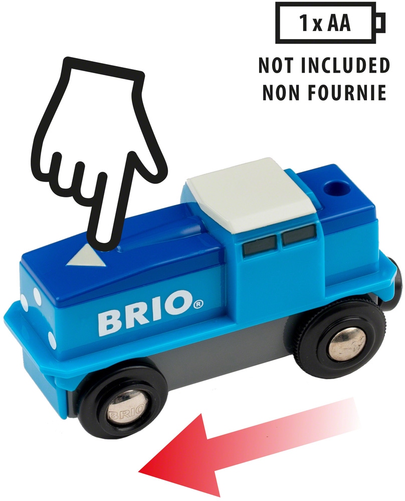 BRIO® Spielzeug-Lokomotive »BRIO® WORLD, Blaue Batterie-Frachtlok«