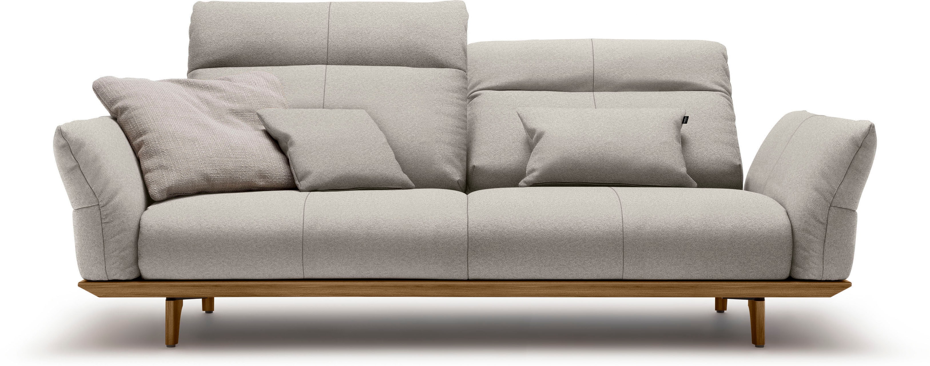 Creation BY ROLF BENZ 3-Sitzer "CR.460 Designsofa mit erstklassigem Sitzkomfort" Sockel in Nussbaum, Füße Nussbaum, Breite 208 cm