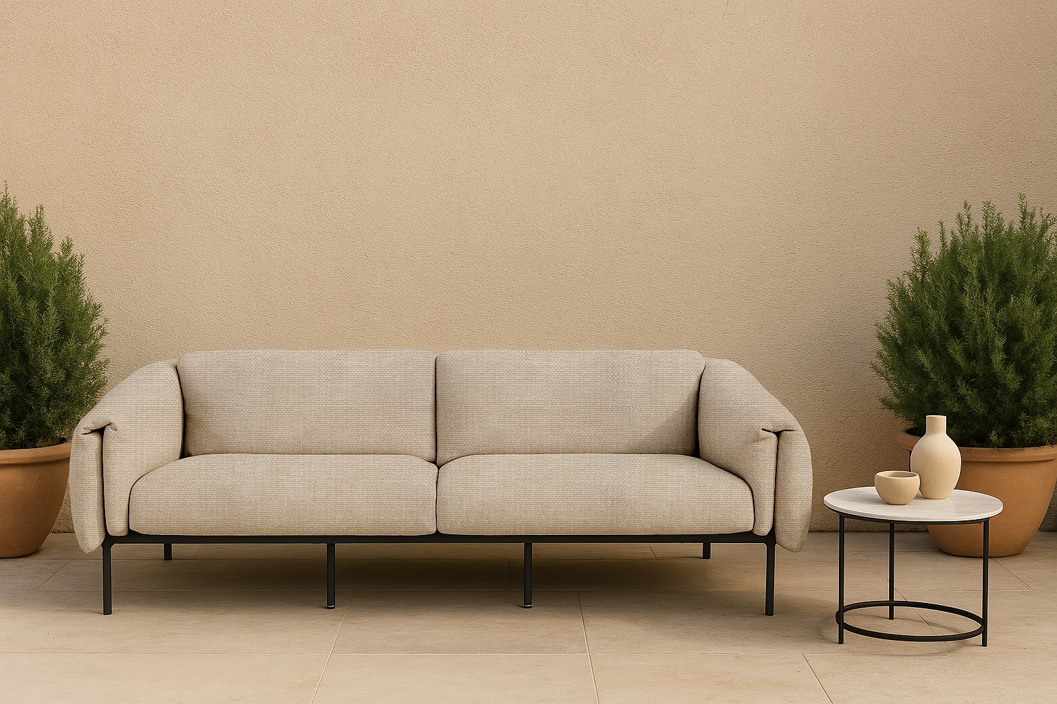 andas 3-Sitzer "Lumi", Outdoor Gartensofa, wetterfeste Materialien, Breite günstig online kaufen