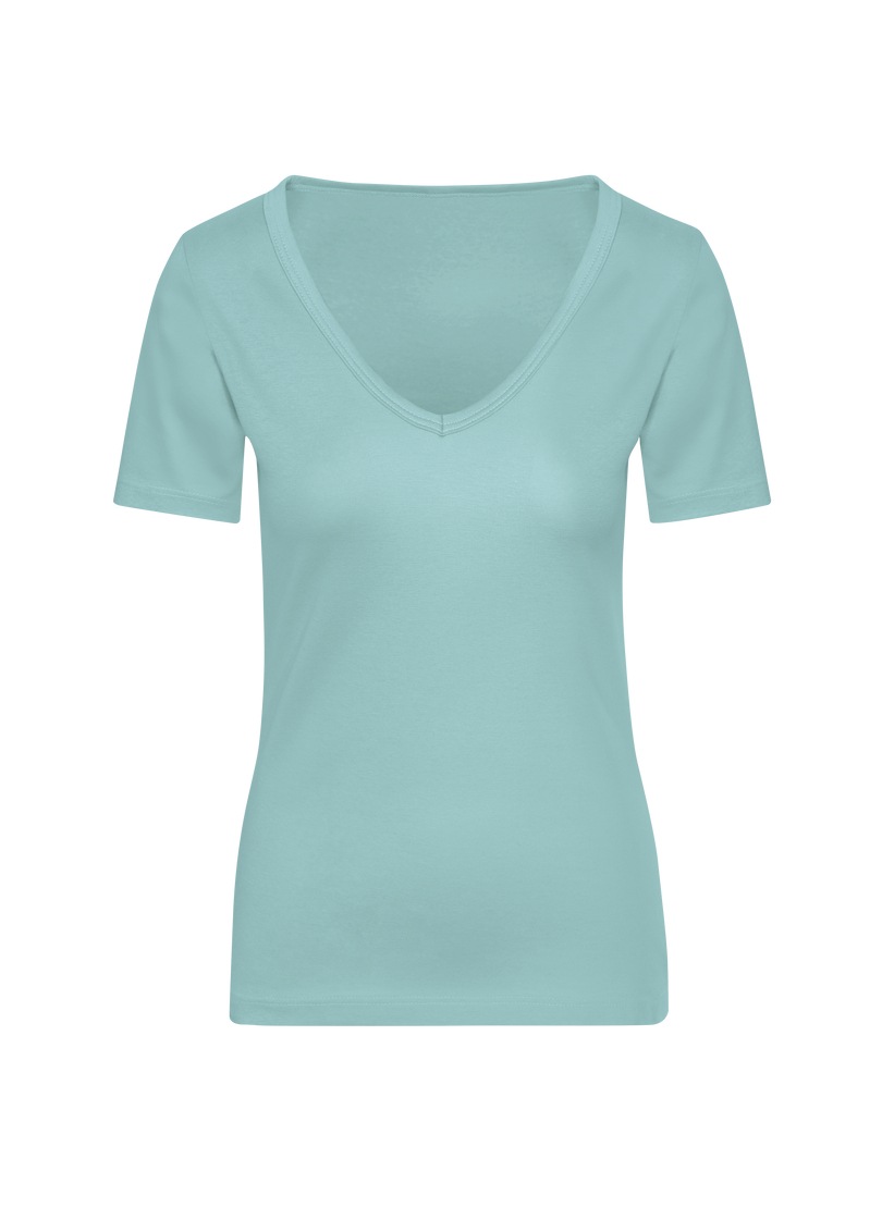 Trigema T-Shirt "TRIGEMA V-Shirt aus Baumwolle/Elastan" 1 Stk. tlg. günstig online kaufen