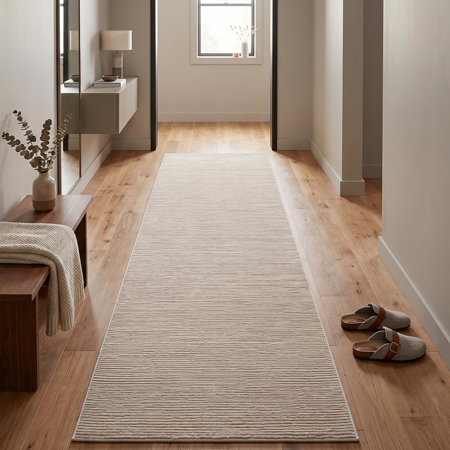 Sehrazat Teppich "LIMA, auch als Läufer und in RUnd" rechteckig 10 mm Höhe Kurzflor, Linienstruktur, leichter Glanz, Wohnzimmer