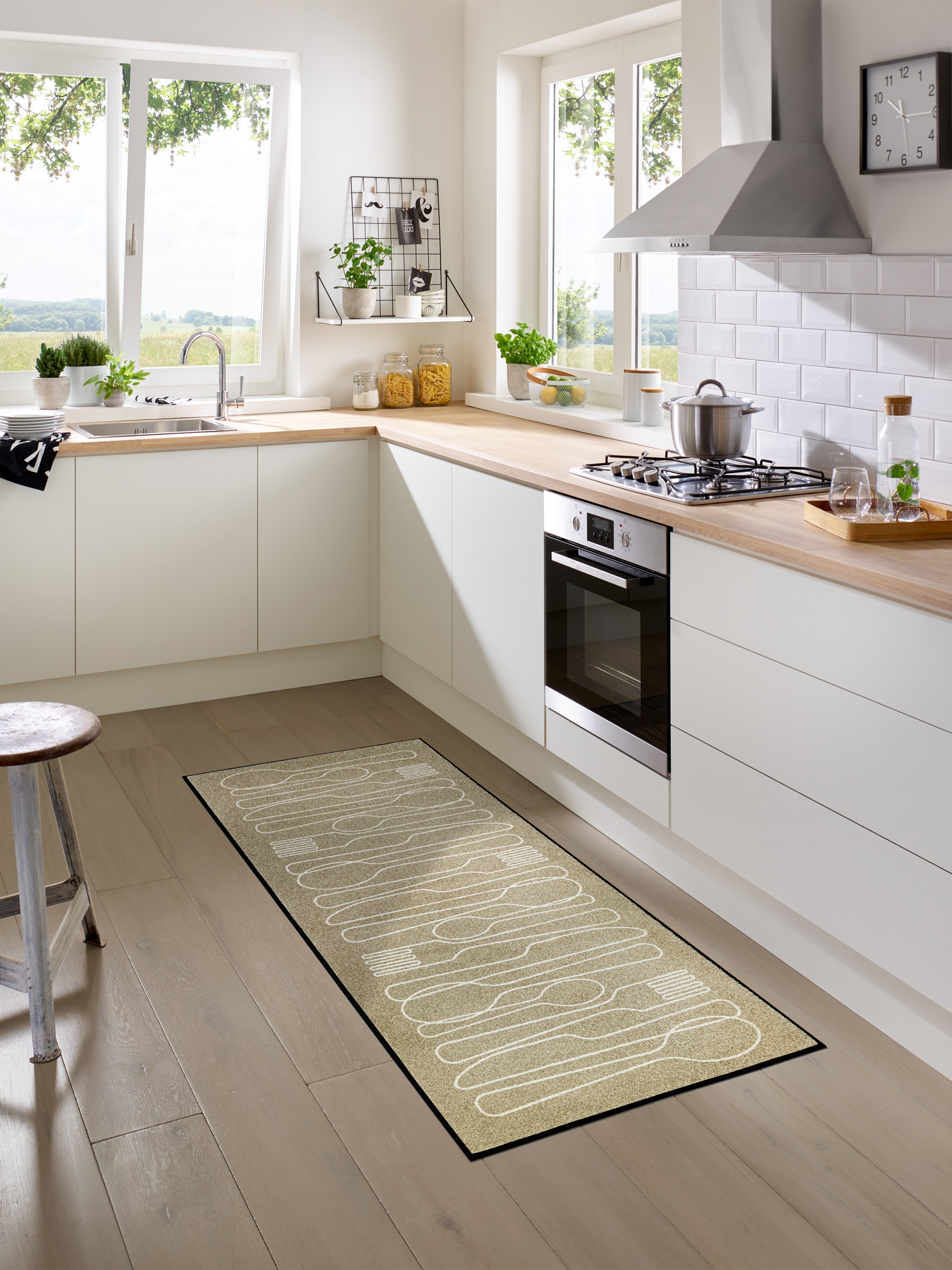 wash+dry by Kleen-Tex Teppich "Cutlery Symphony" rechteckig 7 mm Höhe günstig online kaufen