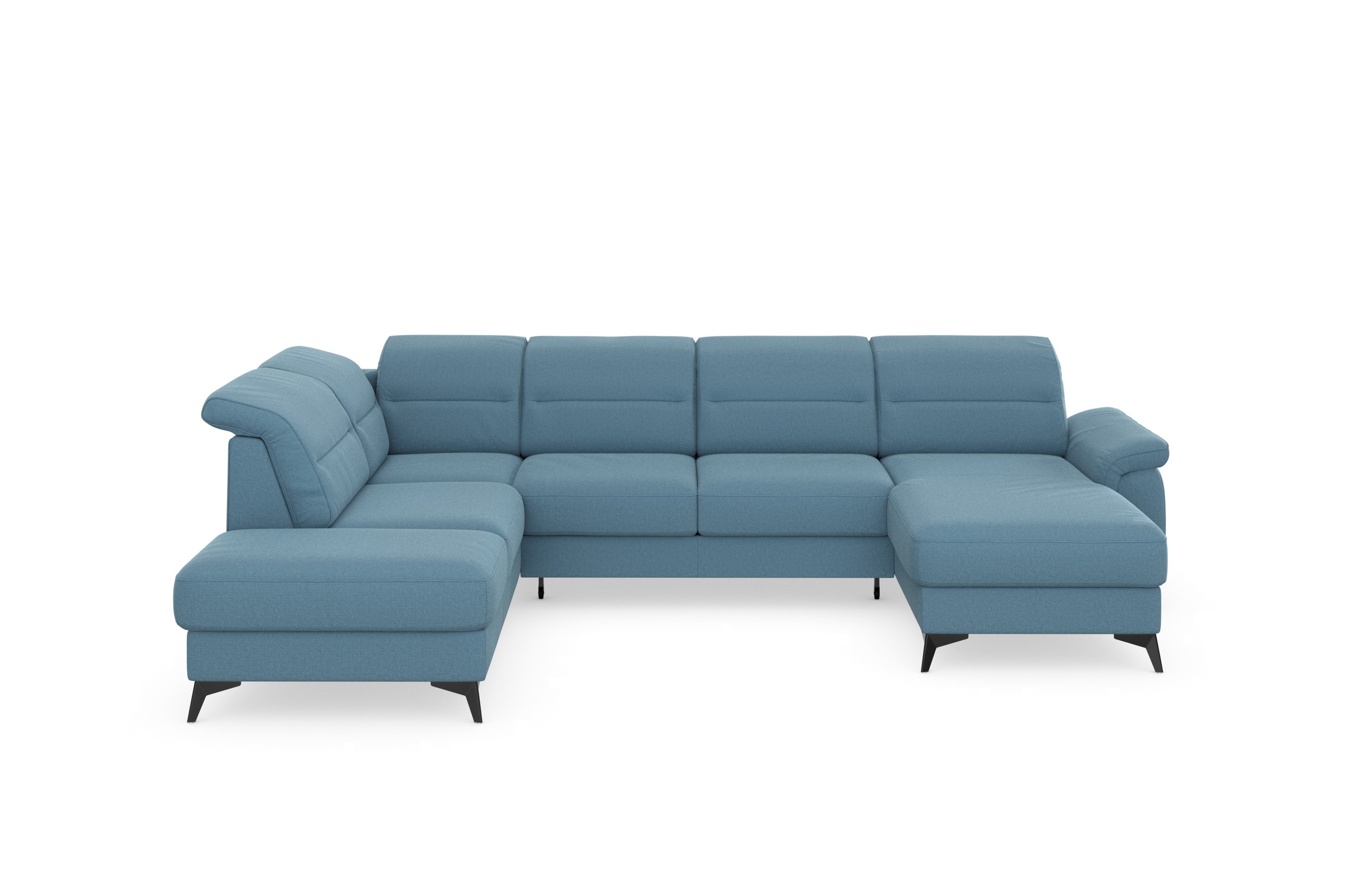 sit&more Wohnlandschaft »Sinatra U-Form«, optional mit Kopfteilverstellung und Armteilfunktion, Metallfüße