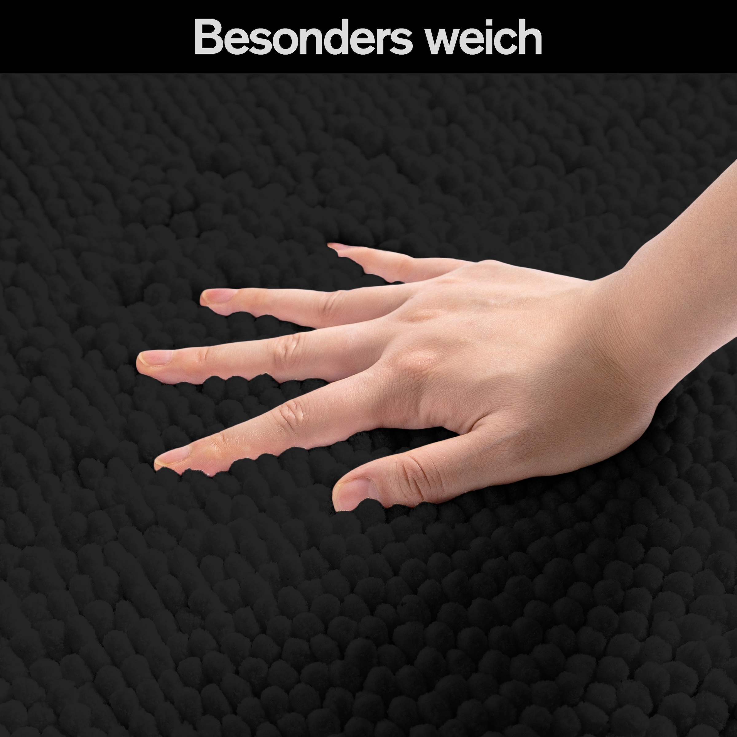 OTTO home Badematte »Vanessa Chenille Premium, Badvorleger, Badezimmer, Duschvorleger« Höhe 20 mm rutschhemmend beschichtet fußbodenheizungsgeeignet | schnell trocknend | strapazierfähig Uni Farben, besonders weich, flauschig