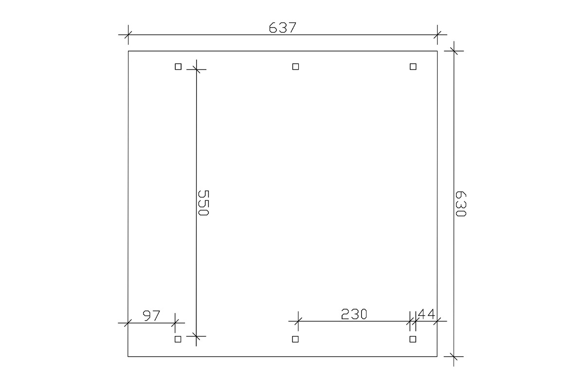 Skanholz Doppelcarport »Wendland« Massivholz 550 cm hellbraun