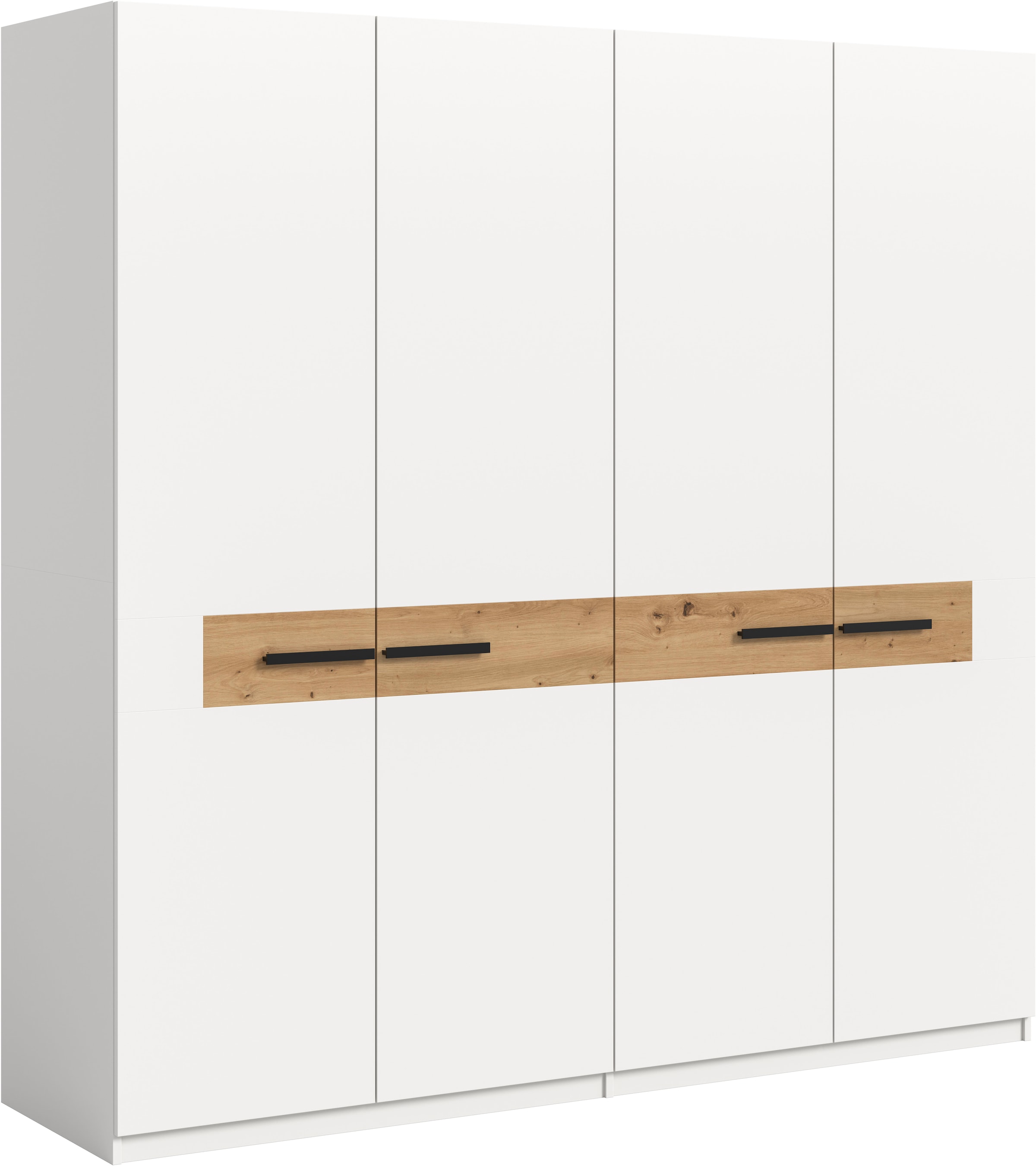 Home affaire Kleiderschrank "NIEL" BxH: 200x200 cm, 2 Kleiderstangen, 4 Ein günstig online kaufen