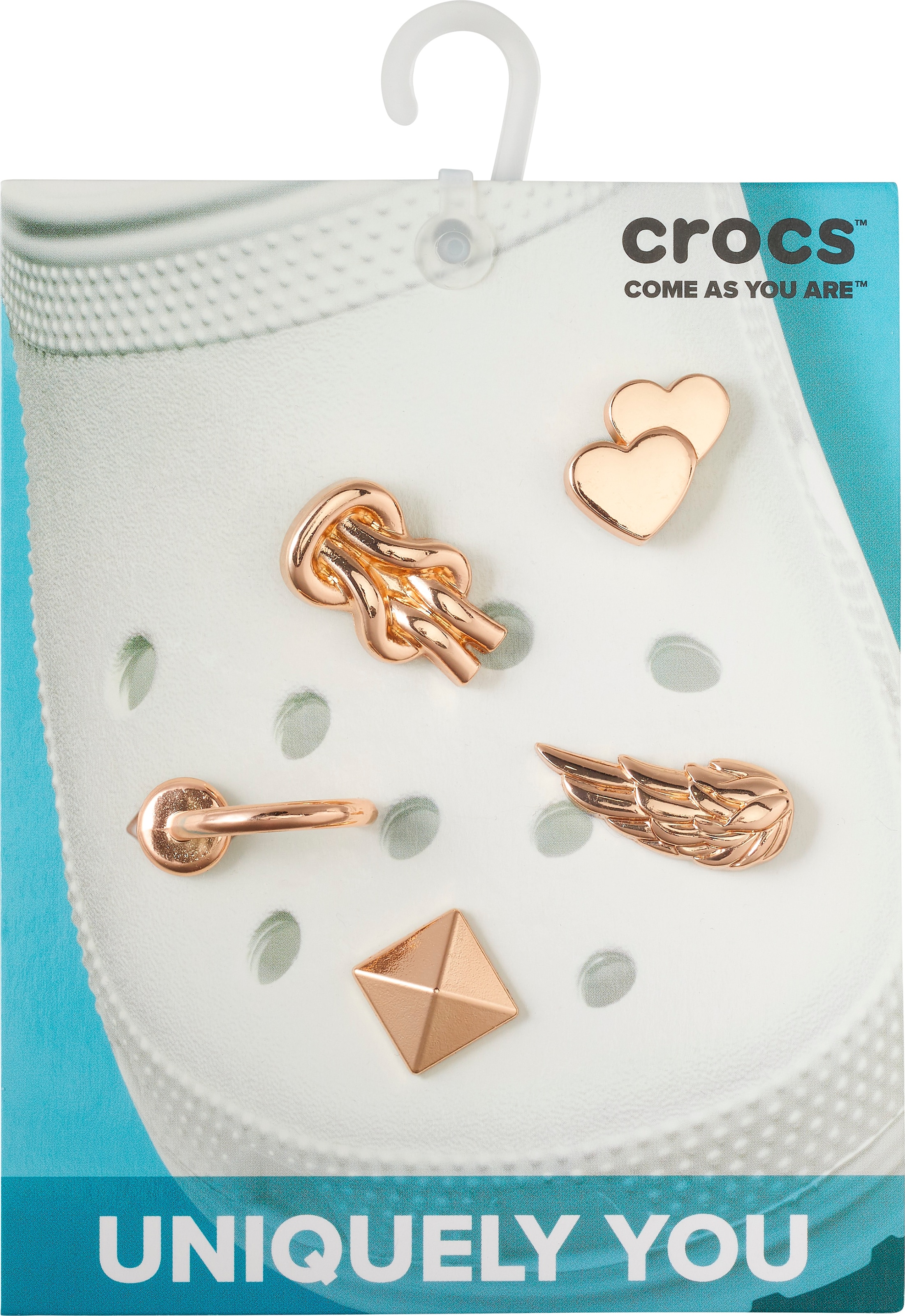 Crocs Schuhanstecker »Jibbitz - Elevated Gold Gurl«, (Set, 5 tlg., Kein Spielzeug. Nicht für Kinder unter 3 Jahren geeignet), Schuh Charms im stilvollen Design