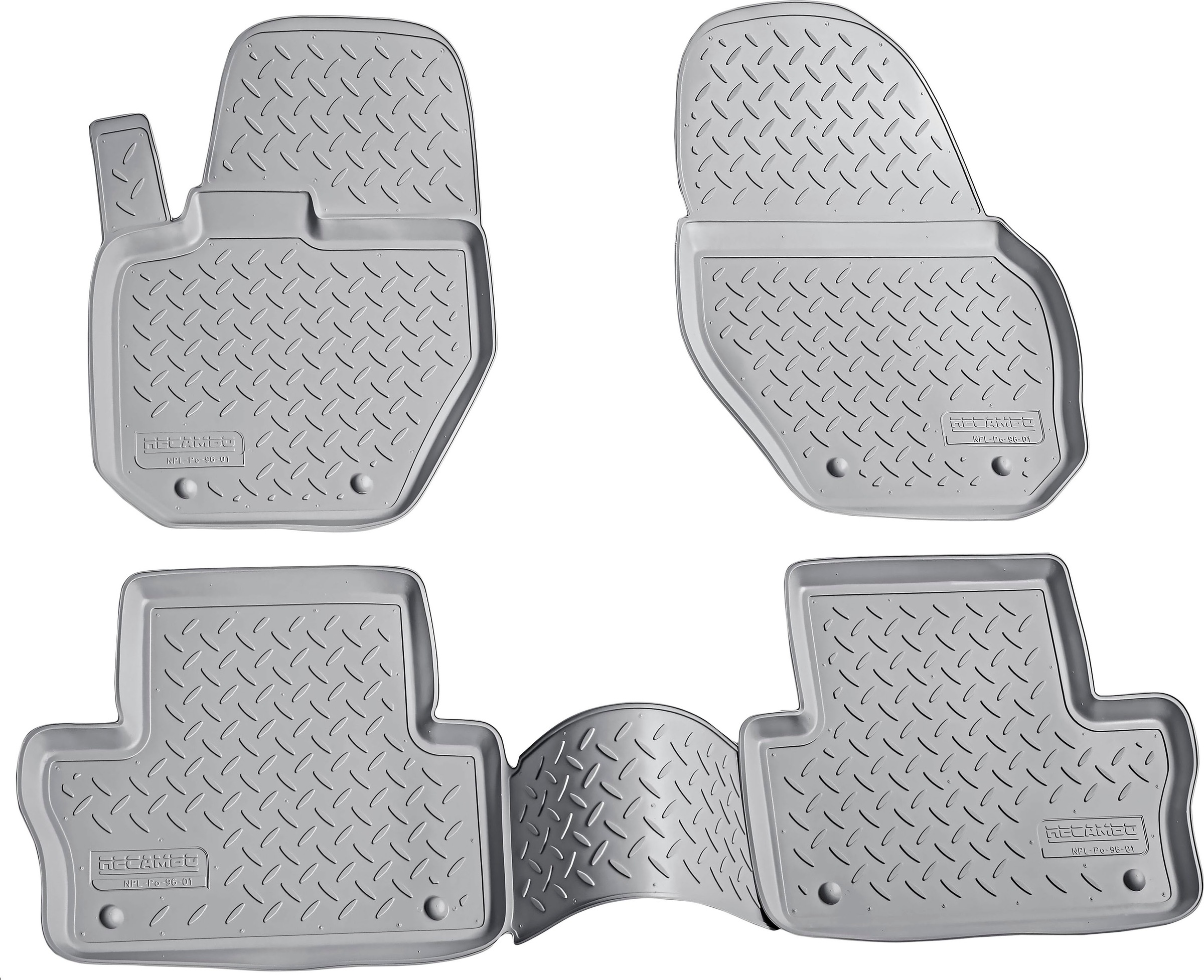 WALSER Passform-Fußmatten Standard (2 St), für Ford Fiesta VI (CB1, CCN)  06/2008-Heute