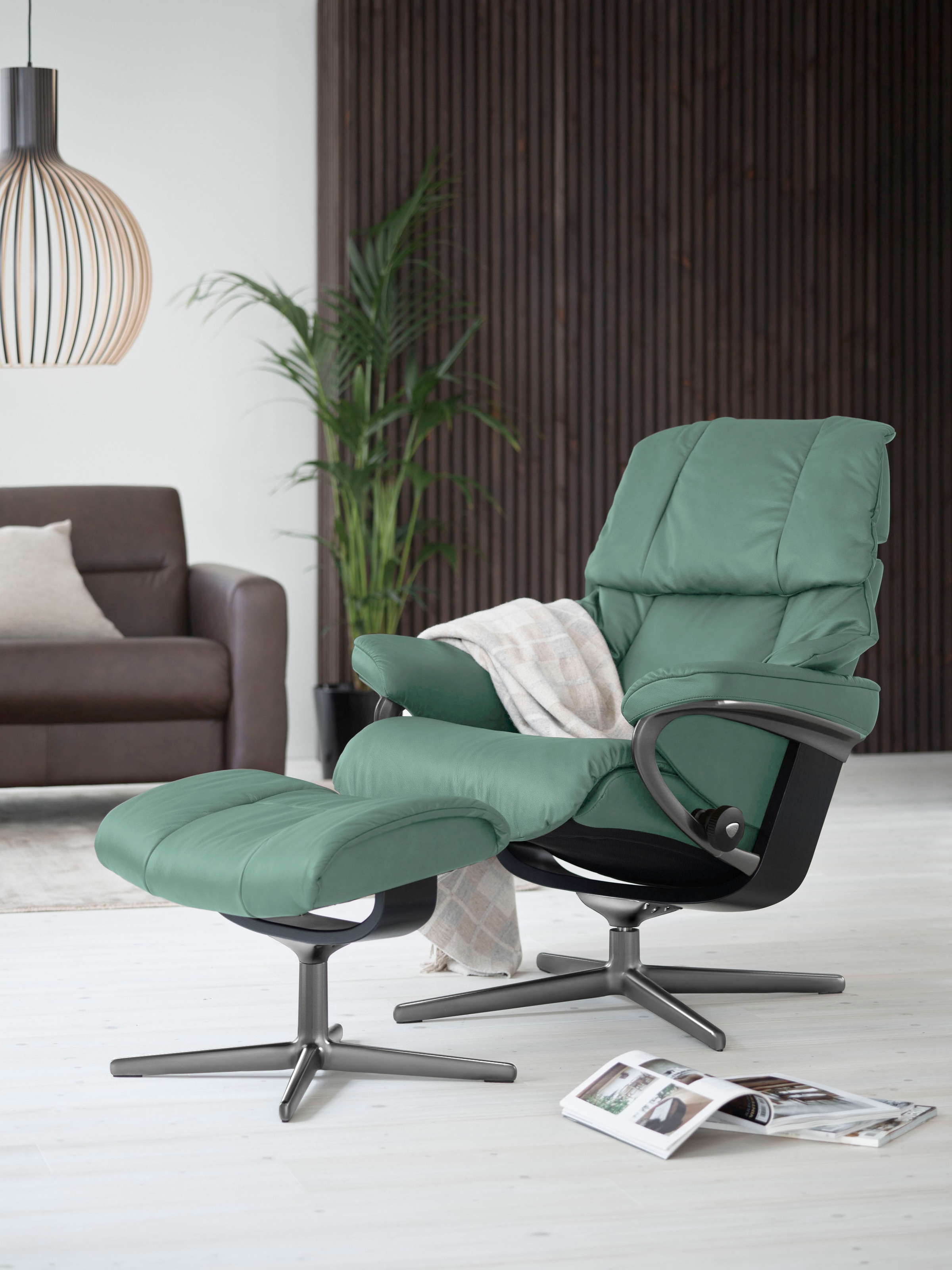 Stressless® Fußhocker »Reno«, mit Cross Base, Größe S, M & L, Holzakzent Schwarz