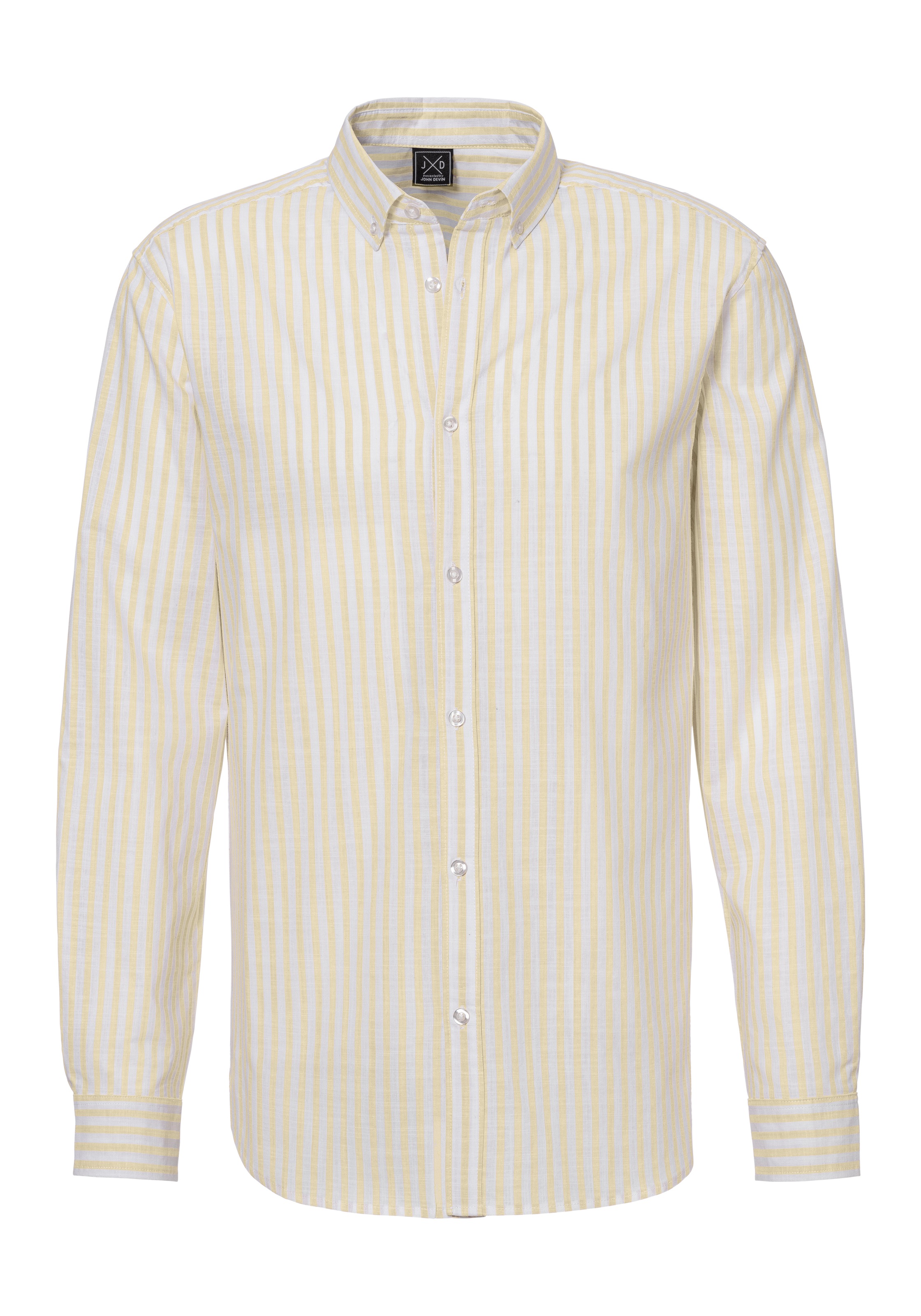 John Devin Langarmhemd "Regular Fit", Streifenhemd mit Button-down-Kragen, günstig online kaufen