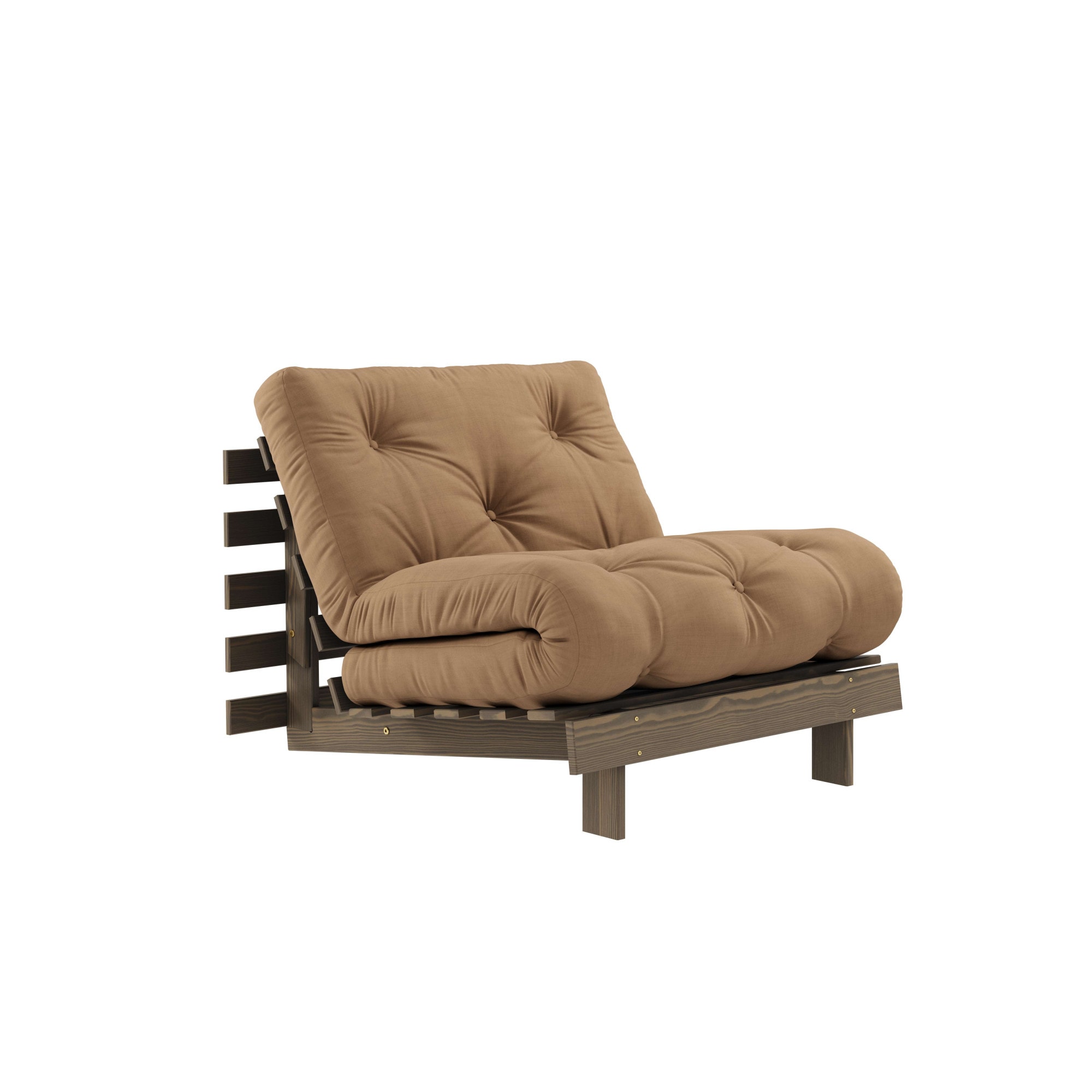 Karup Design Daybett "Roots Sofa Bed, Schlafsofa, Bettfunktion, FSC-Massivholz, B: 90 cm" Erhältlich in Breite 90 cm, 140 cm oder 160 cm, Inkl. Futonmatratze. Made in Europe, minimalistisches Design