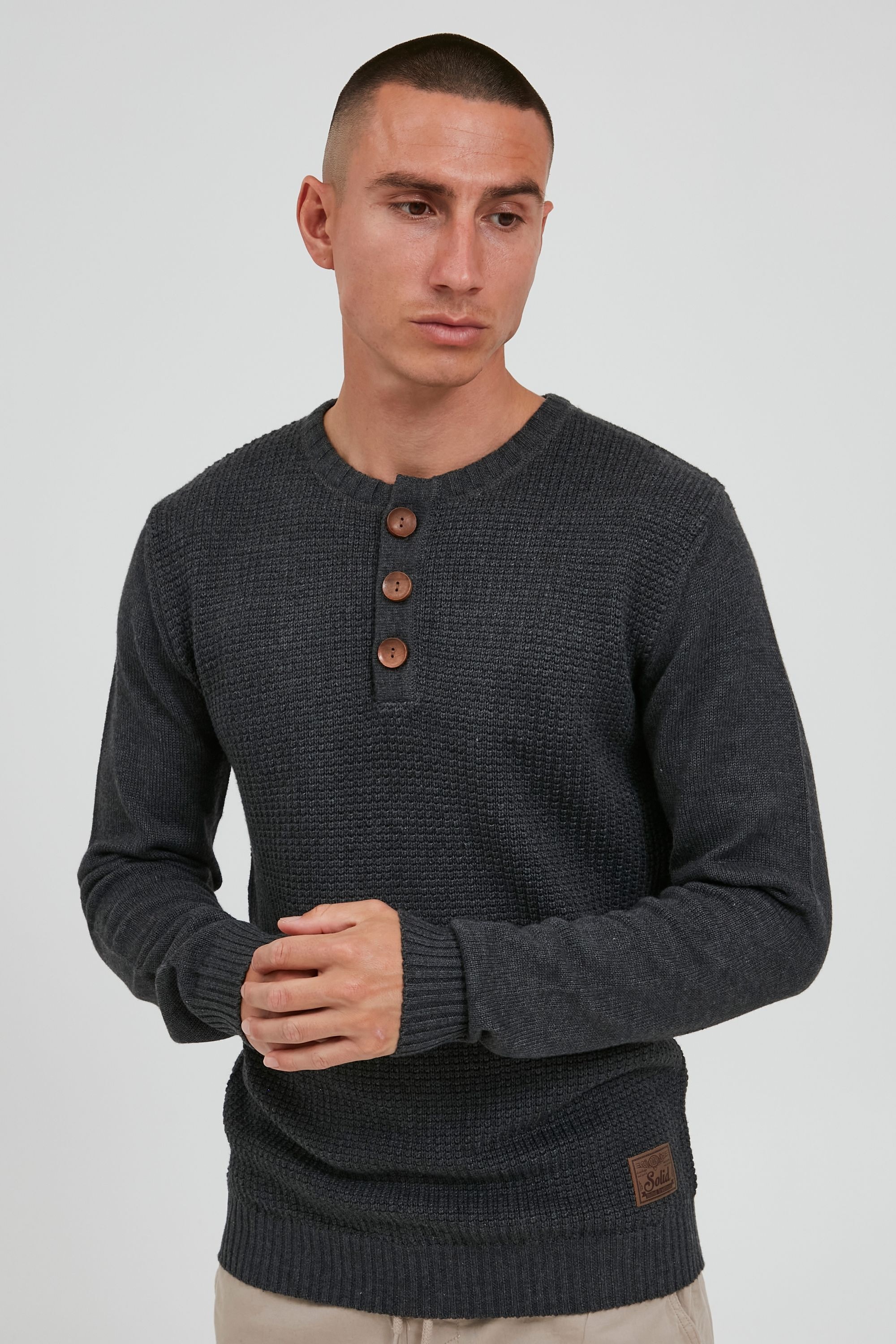 !Solid Strickfleece-Pullover »Strickpullover SDTerrance«
