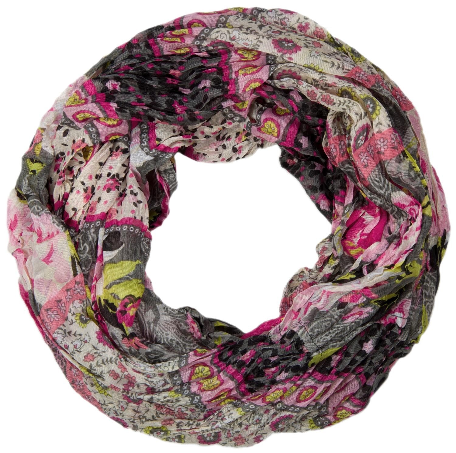 styleBREAKER Loop "Loop mit Blumen Paisley Muster" 1 Stk.