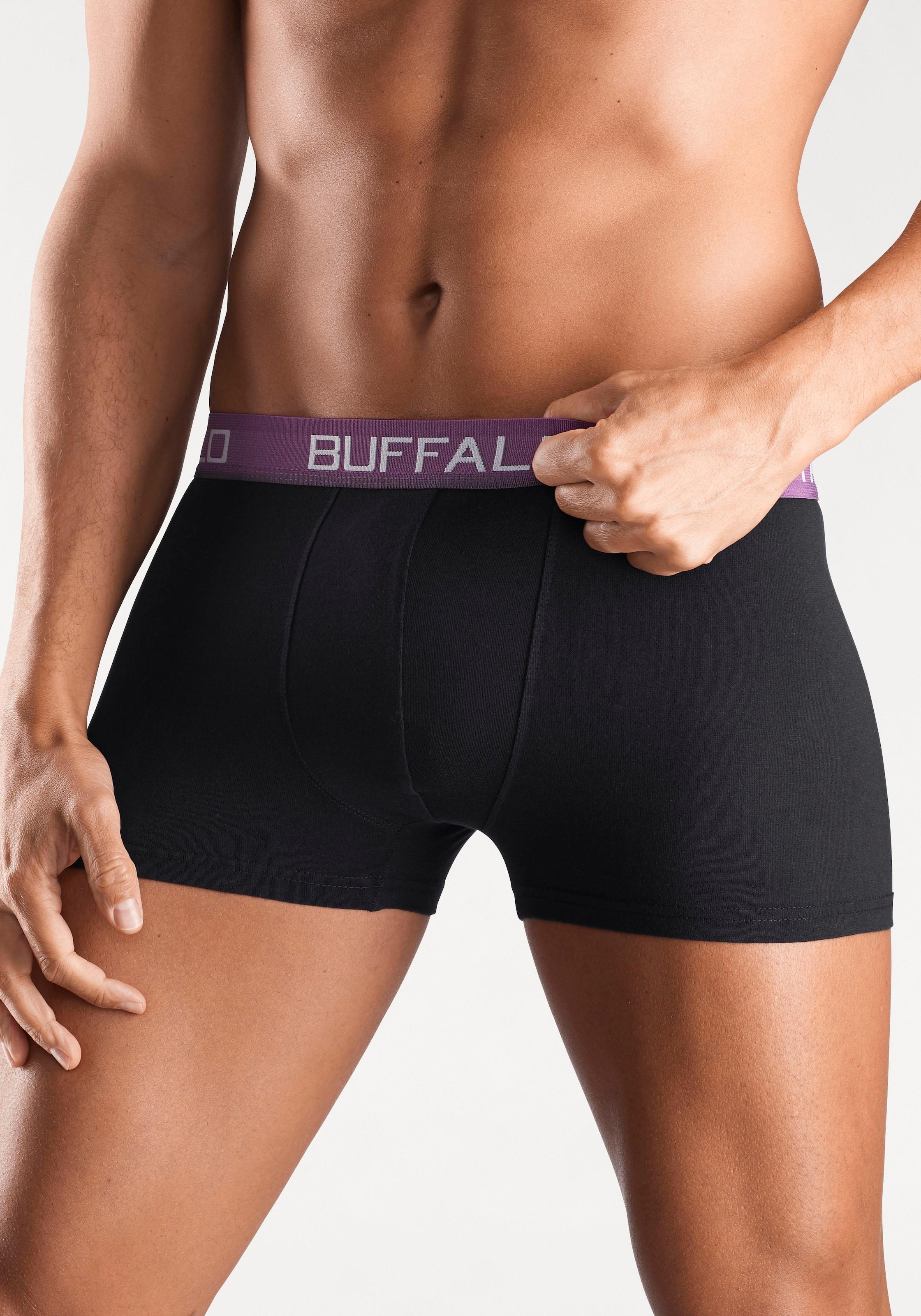 Buffalo Boxer »Boxershorts für Herren«, (Packung, 4 St.), aus Baumwoll-Mix