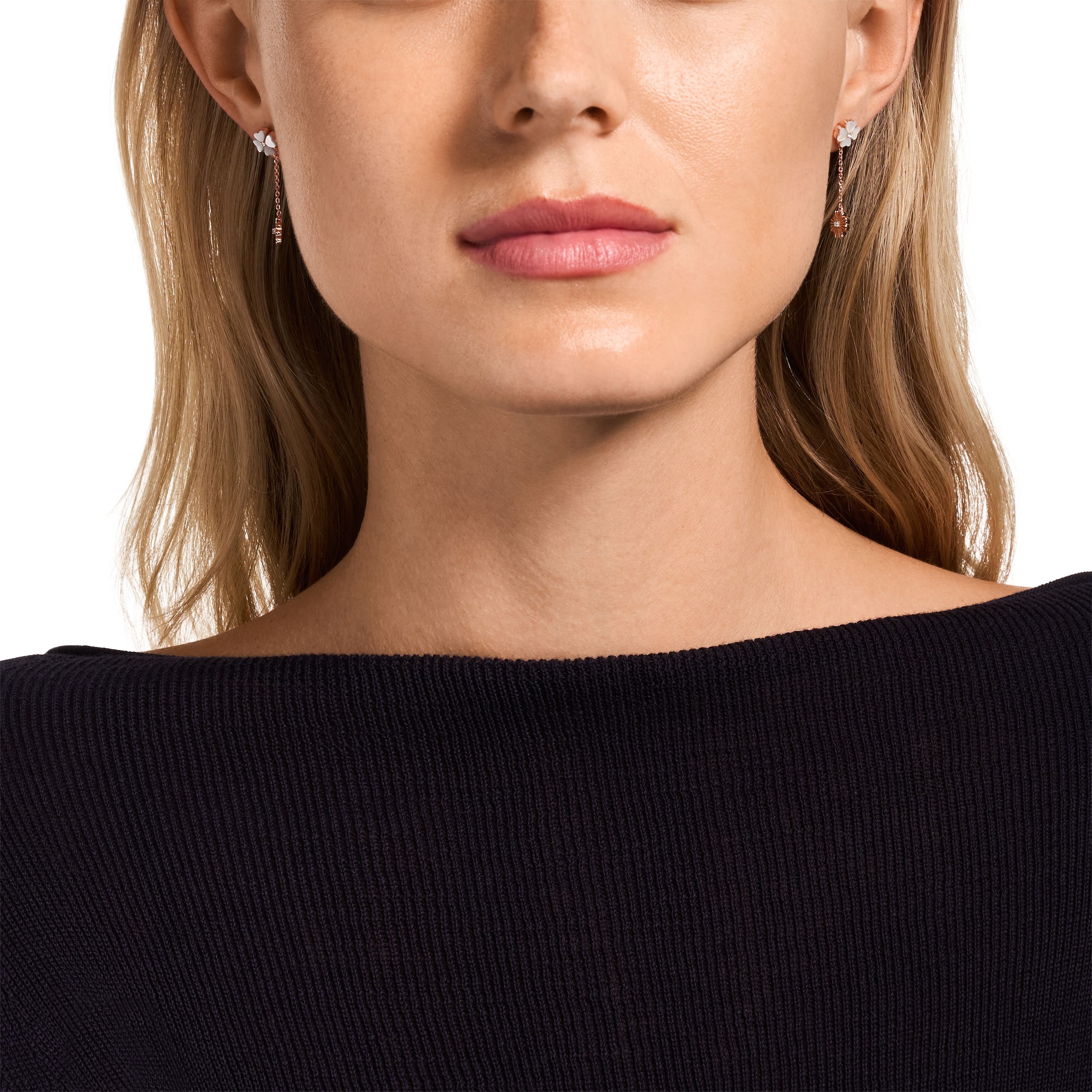 Emporio Armani Paar Ohrhänger »Schmuck Geschenk Silber 925 Kleeblatt« mit Zirkonia (synth.) - mit Perlmutt