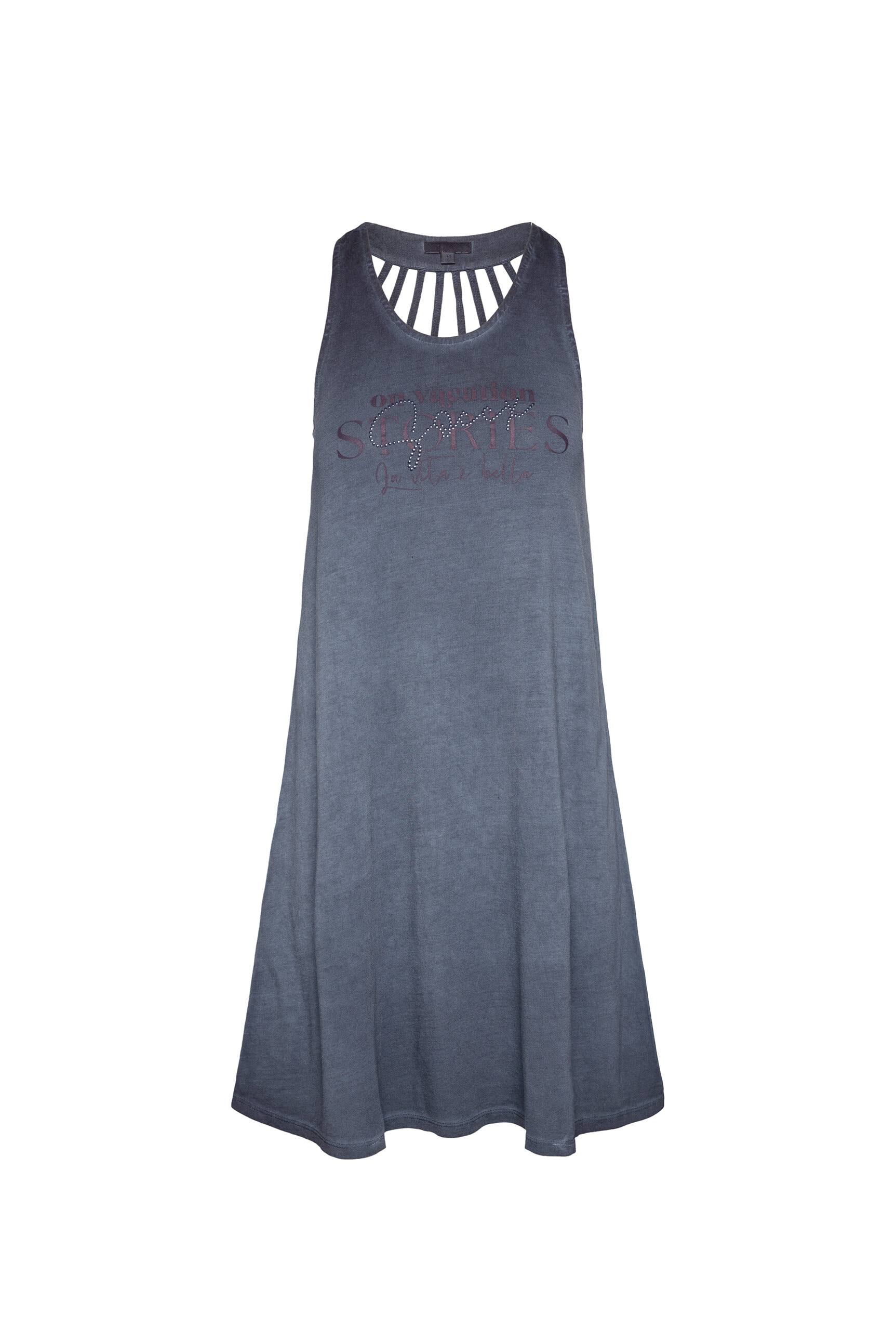 SOCCX Trägerkleid, mit Glitzerstein-Wording