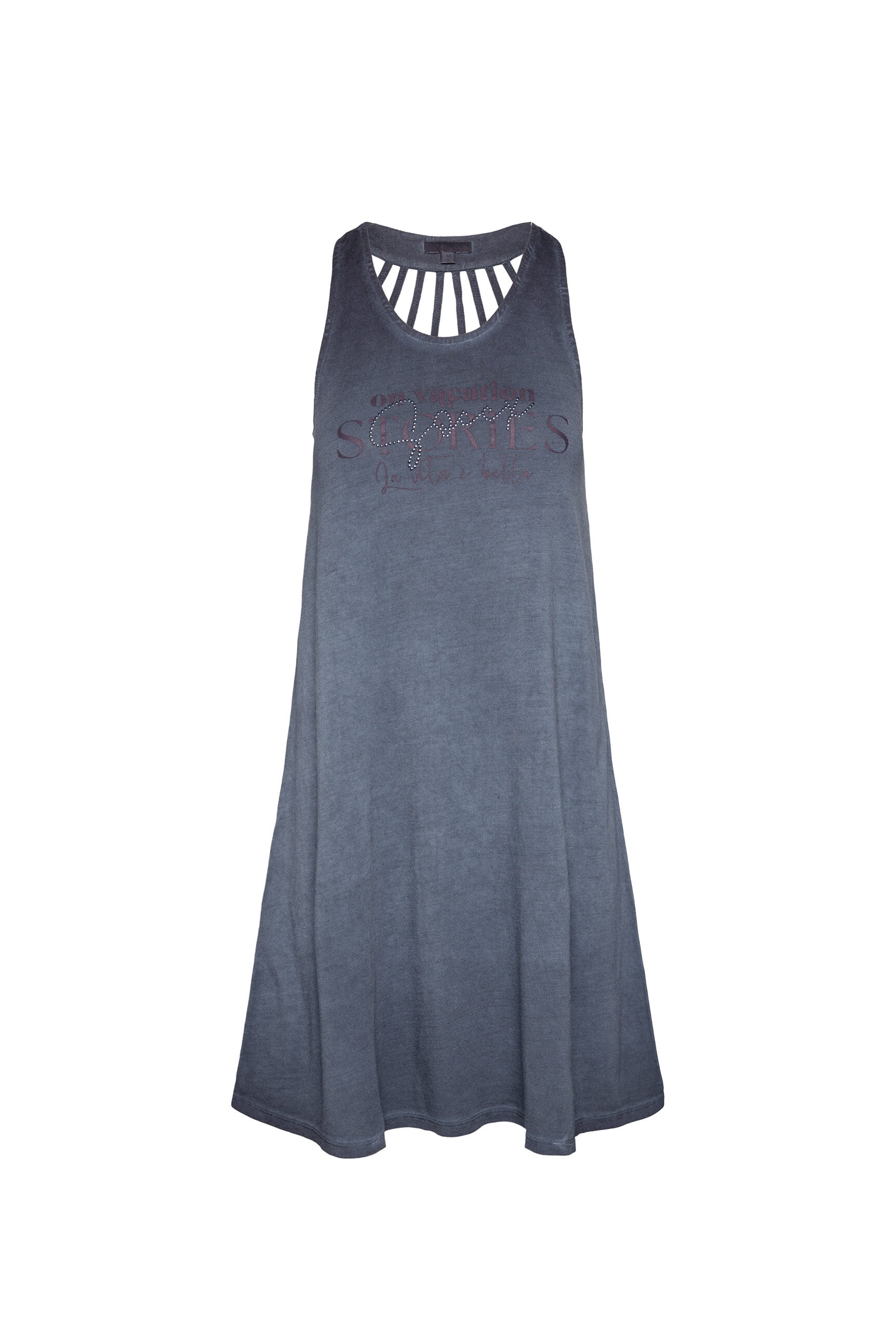 SOCCX Trägerkleid, mit Glitzerstein-Wording günstig online kaufen