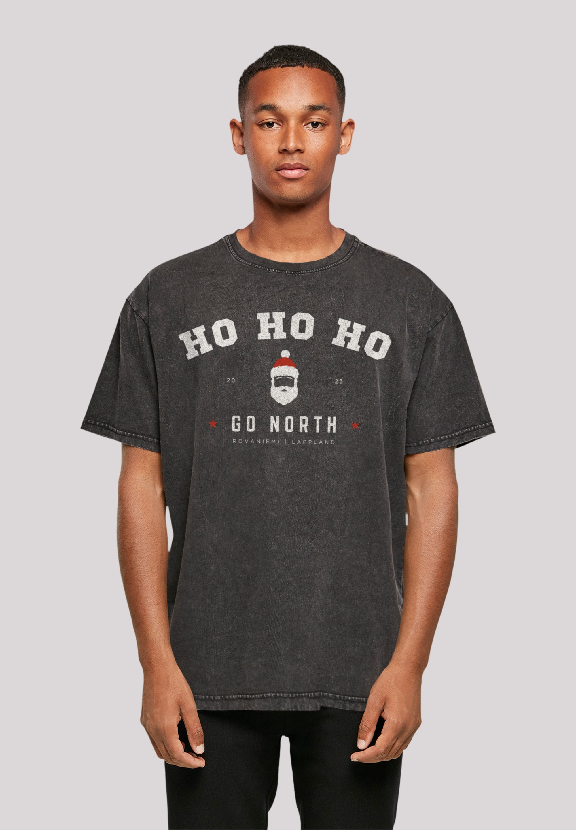 T-Shirt F4NT4STIC ▷ Santa Ho für Weihnachten, Logo Claus | Geschenk, Ho »Ho Weihnachten«, BAUR