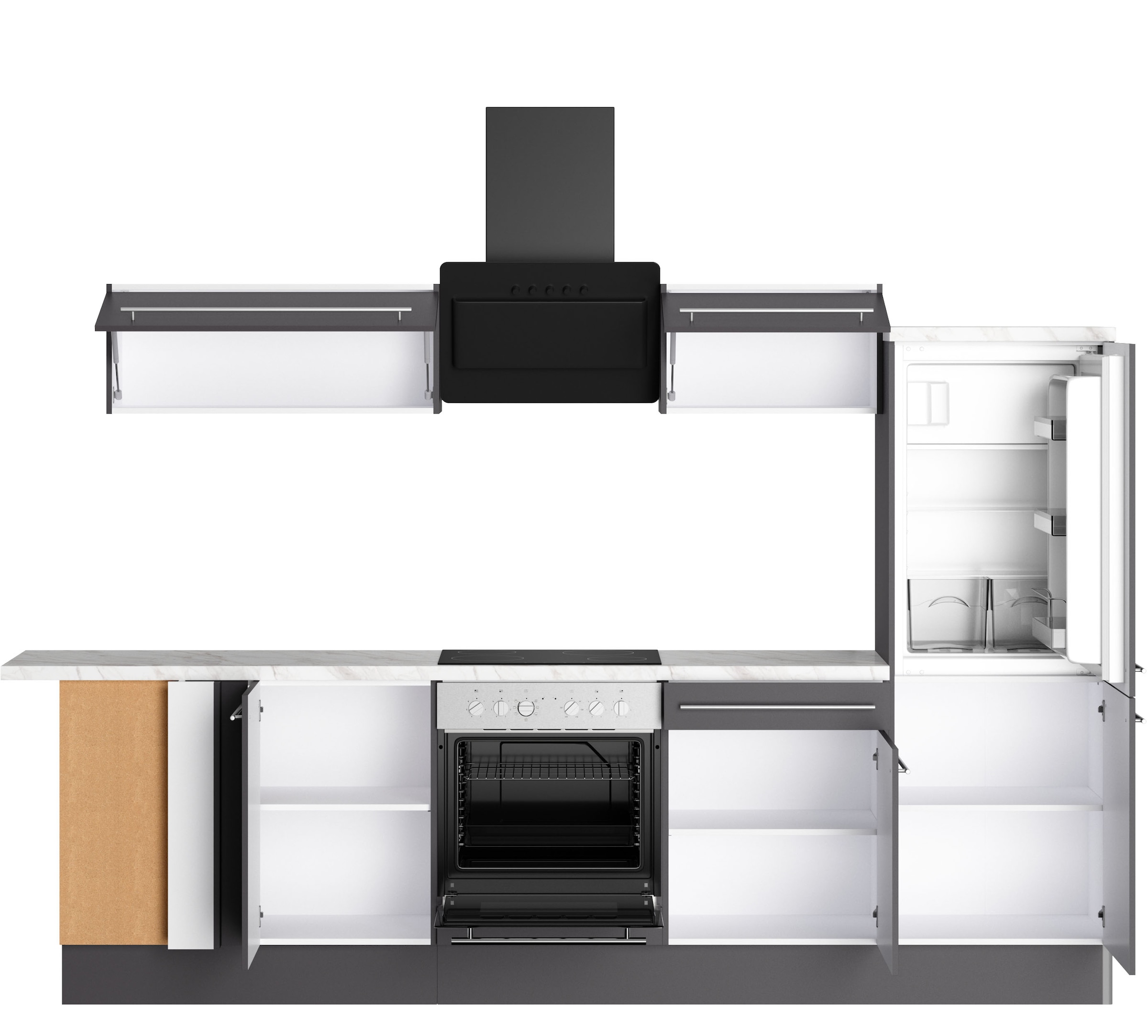 OPTIFIT Küche »Bern2«, Stellmaße 175 x 295 cm, wahlweise mit E-Geräten