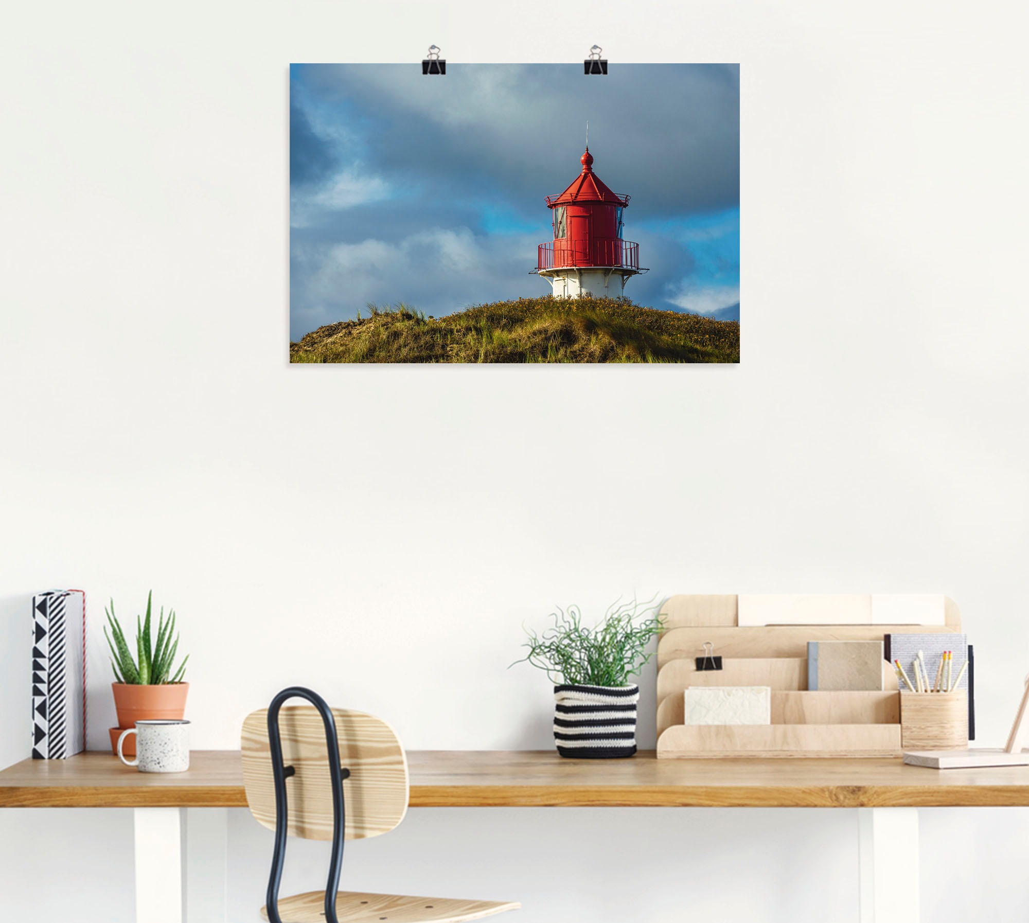 Artland Wandbild »Leuchtturm in Norddorf Insel Amrum«, Gebäude, (1 St.),  als Alubild, Leinwandbild, Wandaufkleber oder Poster in versch. Größen  kaufen | BAUR