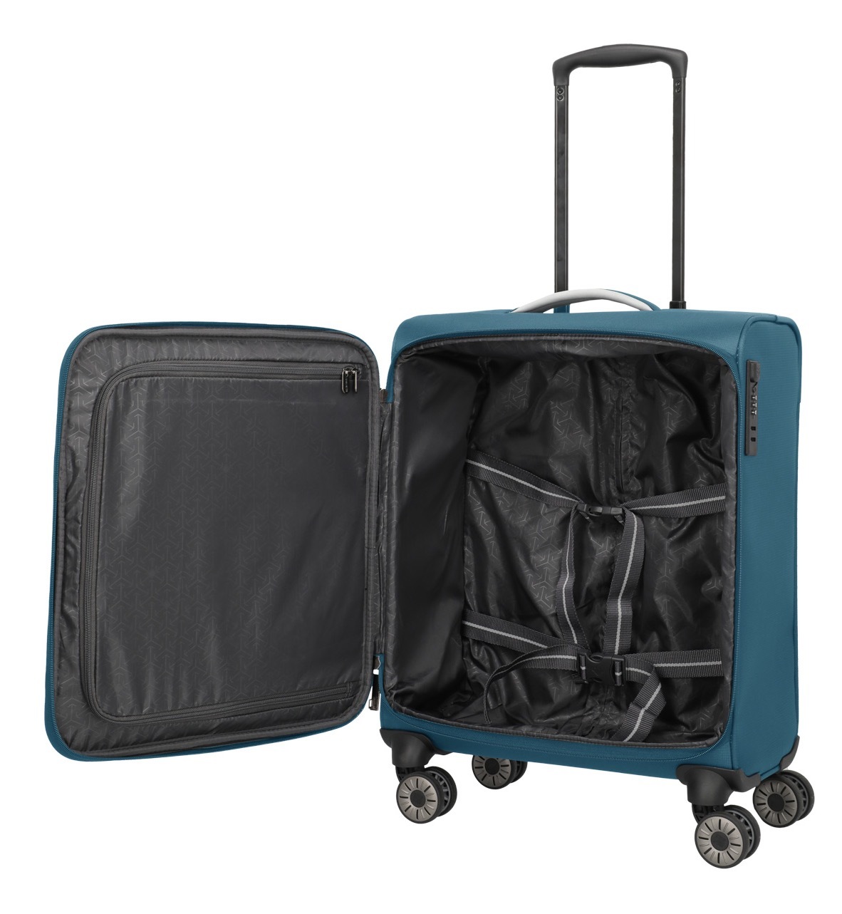 travelite Handgepäck-Trolley »JETPACK Max 4 Cabin, konzip. für Lufthansa, Austrian Airlines & Swiss«, 4 Rollen, Weichgepäck-Koffer Handgepäck für die meisten gängigen Airlines