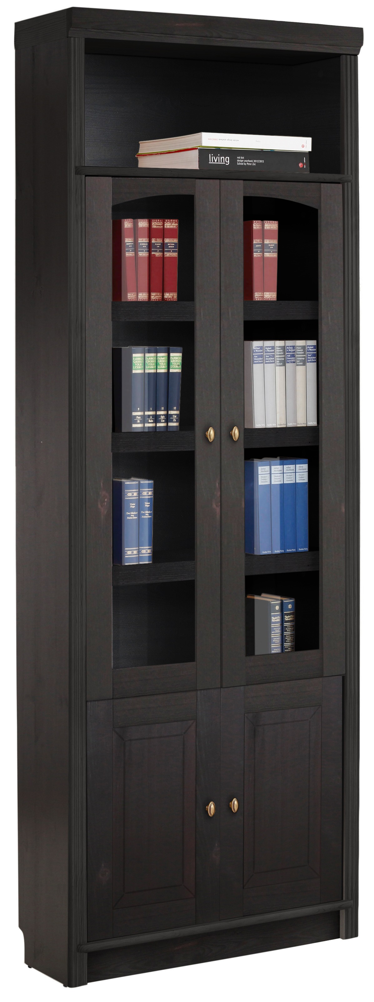 Home affaire Bücherregal "Soeren Vitrine mit 2 Glastüren, Breite/Tiefe: 80/ günstig online kaufen