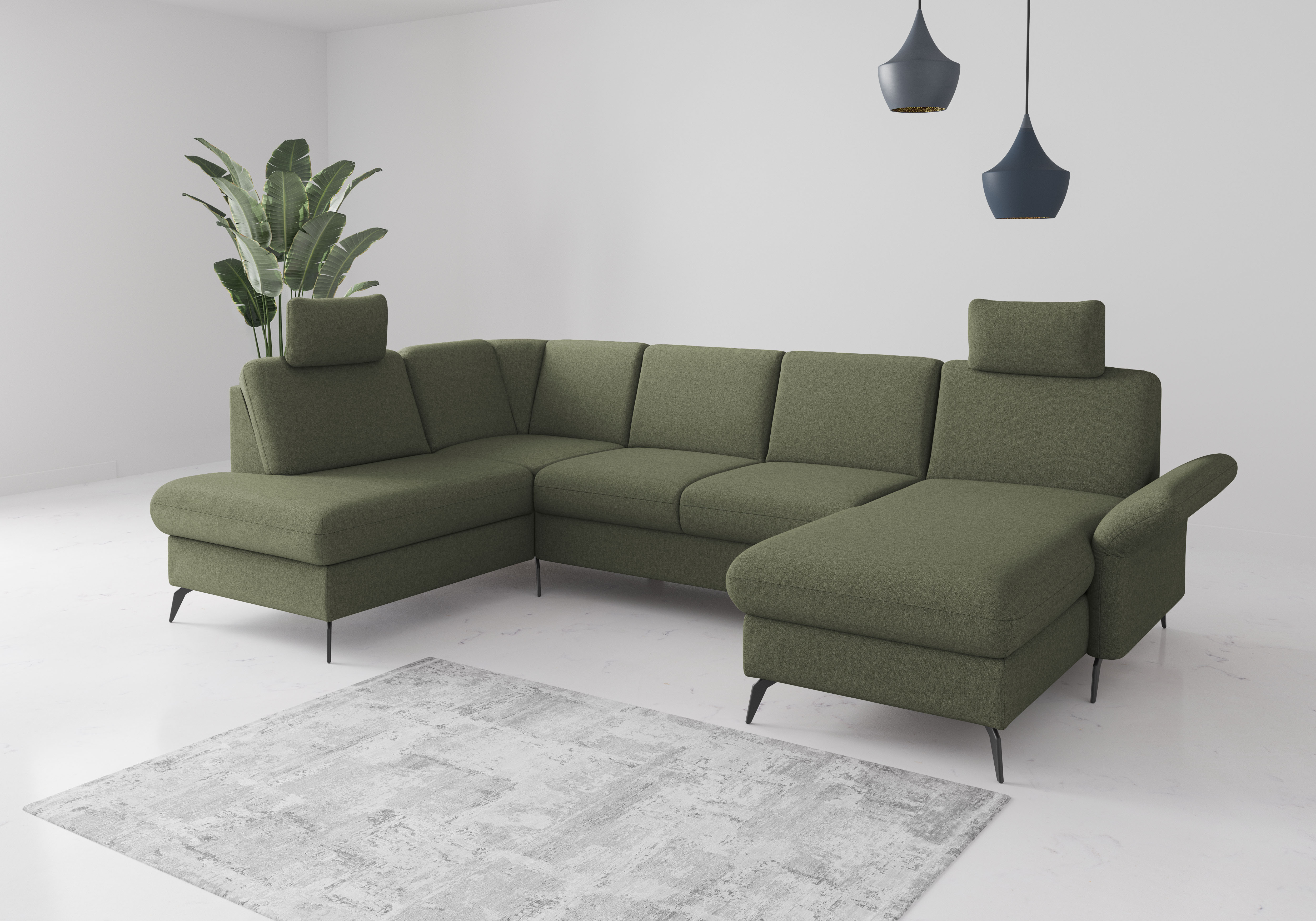 OTTO home Wohnlandschaft "Rochelle" wahlweise mit Schlaffunktion, Bettkasten und Armteilverstellung