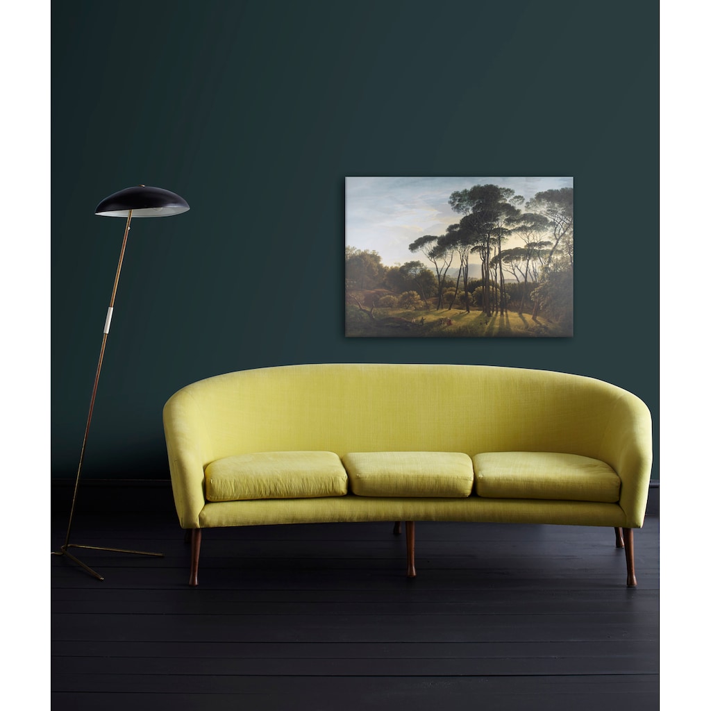 Art for the home Leinwandbild »Italienische Landschaft mit Pinien«, Blumen