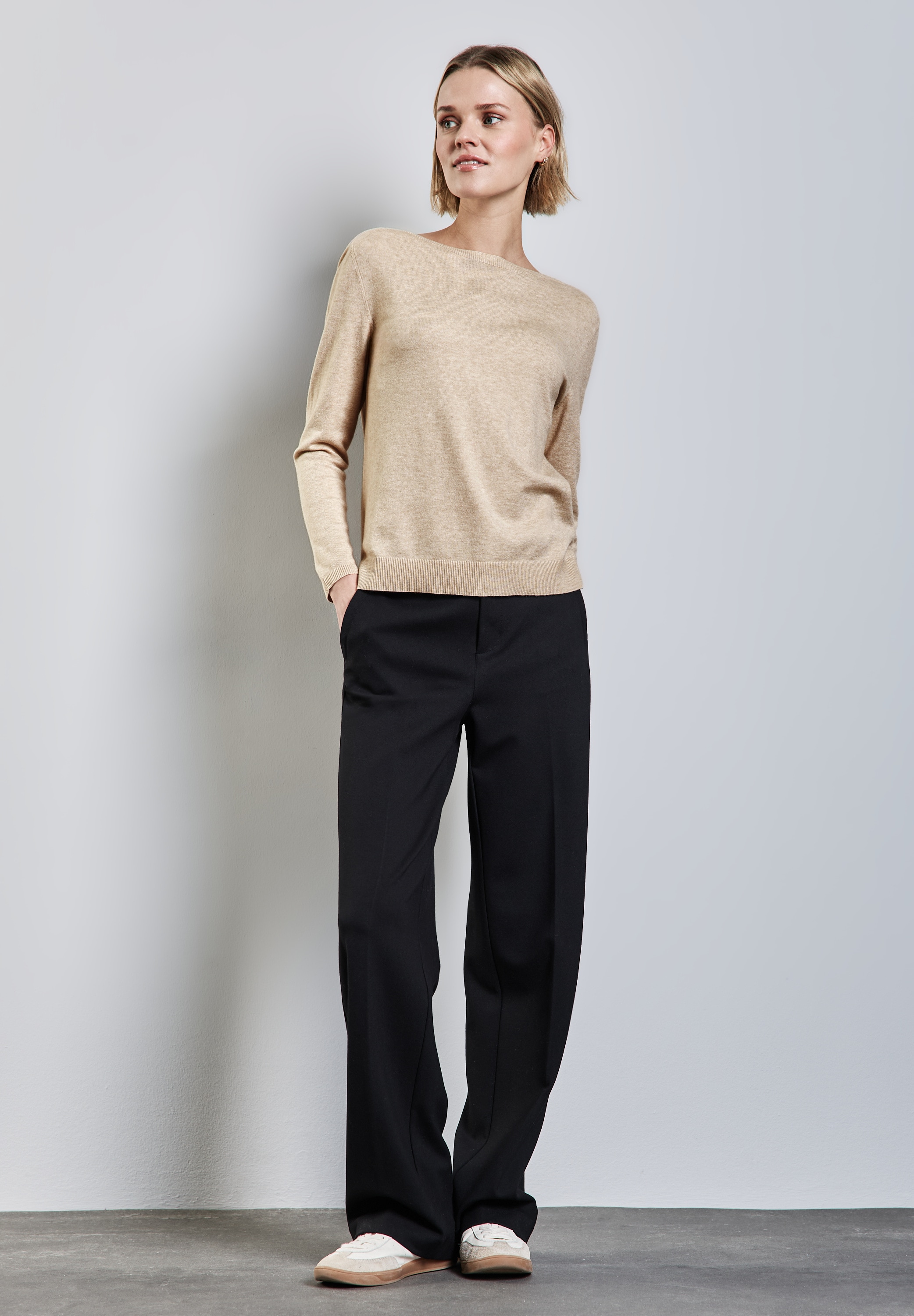 STREET ONE Strickpullover, aus Feinstrick