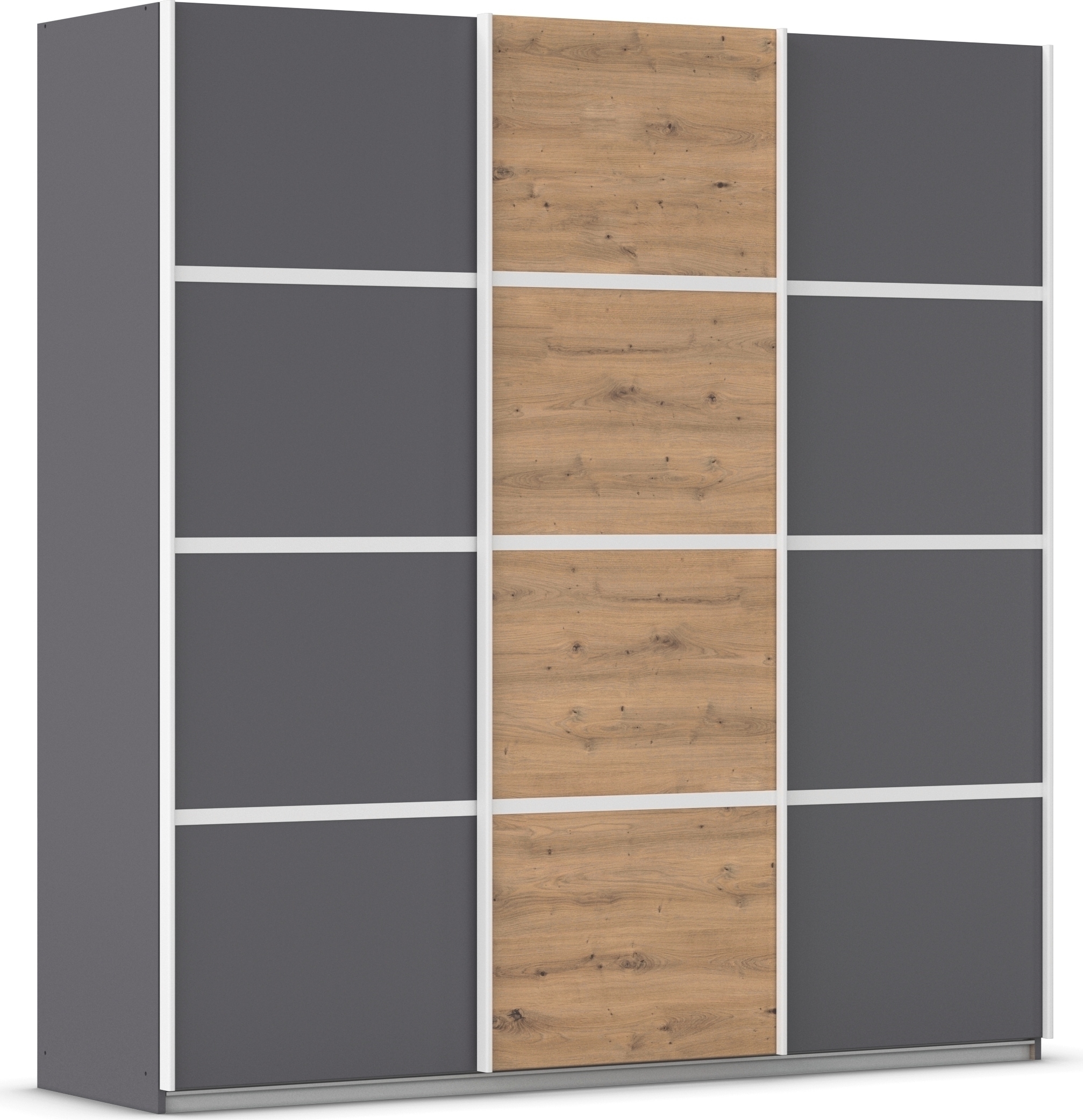OTTO home Kleiderschrank "Mehrzweckschrank Aktenschrank Möbel Mietswohnung Schlafzimmer AVOLA" 3 verschiedene Ausstattungen BASIC/CLASSIC/PREMIUM (inkl. SOFT-CLOSE), mit eleganten Zierleisten in Chrom, Schwarz oder Weiß MADE IN GERMANY