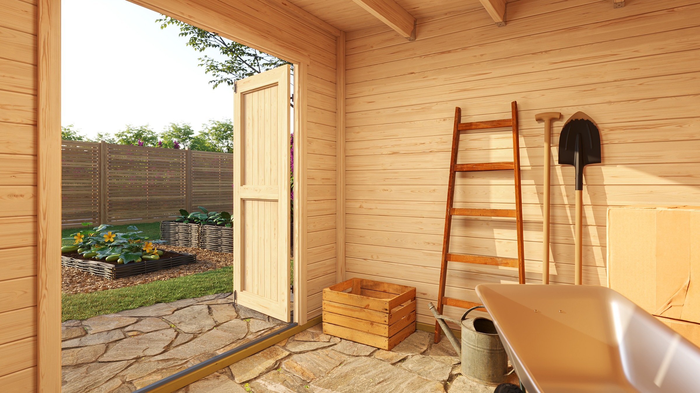 weka Gartenhaus »Batu/Fynn 2«, 28 mm starke Blockbohlen