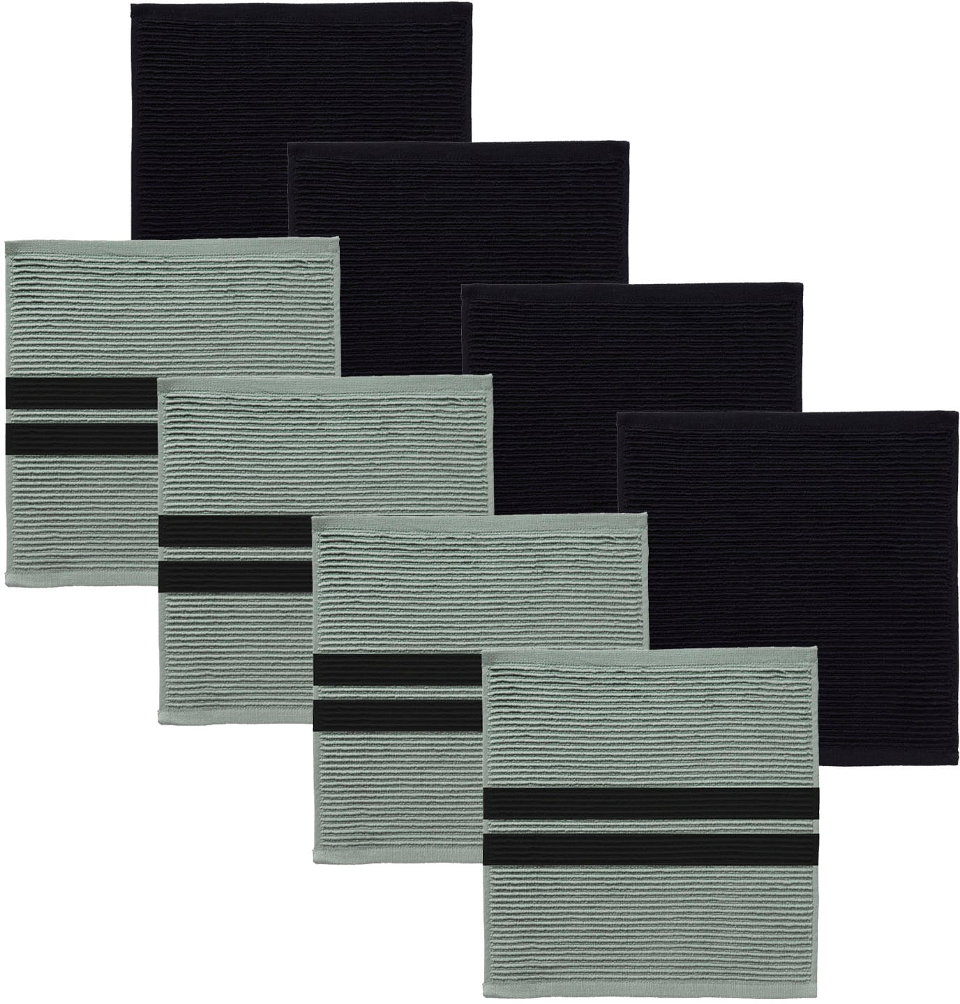 Spültuch »Kombi-Set Basic & Baxter, 30x30 cm, aus 100% Baumwolle«, (Set, 8 tlg.,...