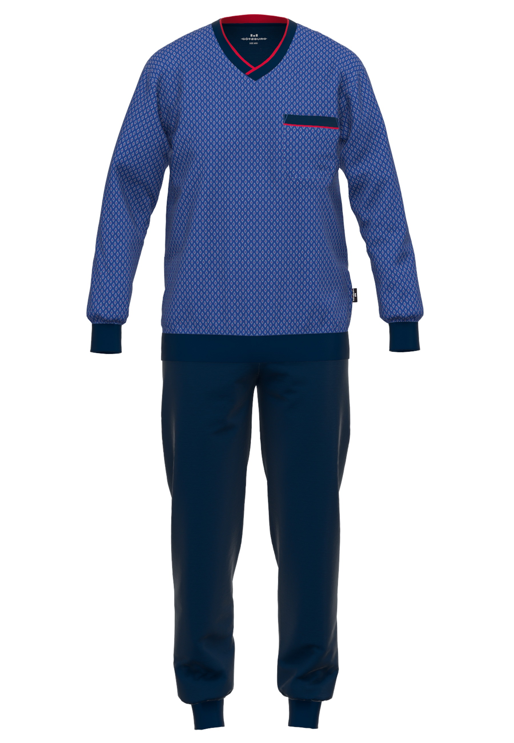 GÖTZBURG Pyjama "Manhattan", (2 tlg.), V-Ausschnitt, Brusttasche günstig online kaufen