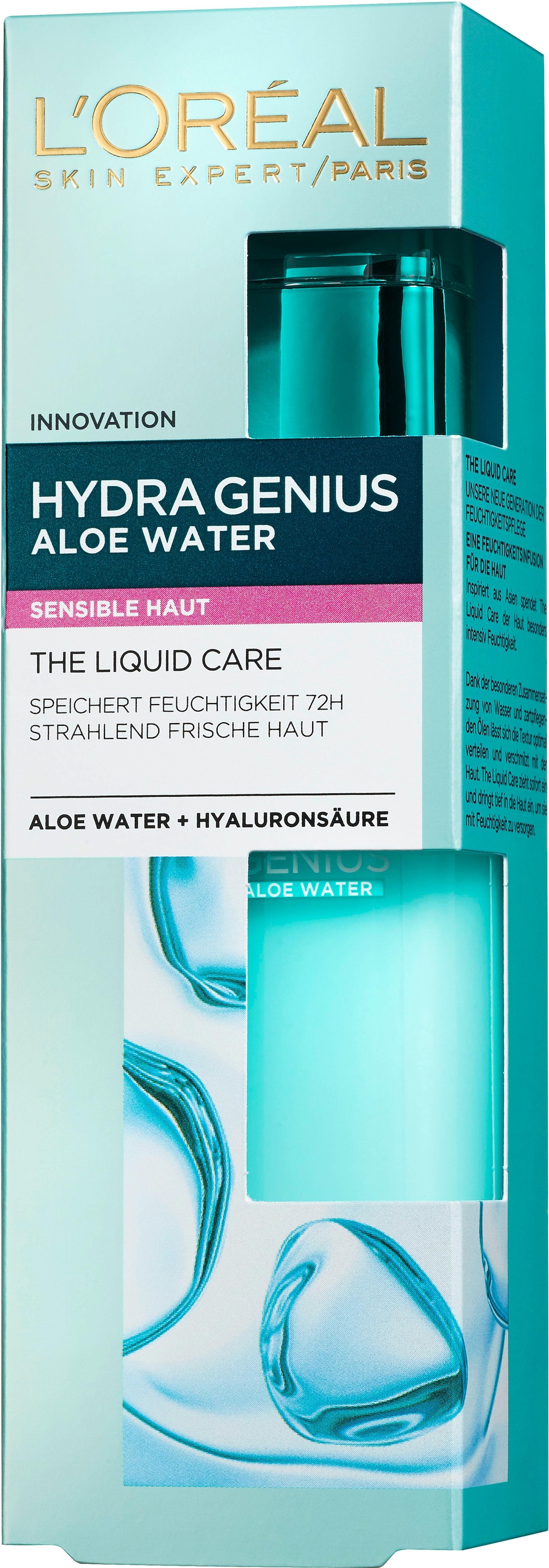 L'ORÉAL PARIS Gesichtsfluid »Hydra Genius Aloe Aqua«, mit hoher Wirksamkeit