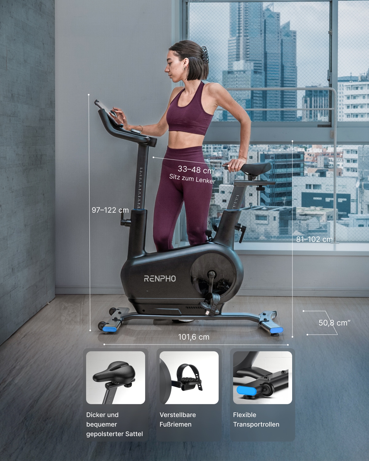 Renpho Heimtrainer »RENPHO AI Smart Bike«
