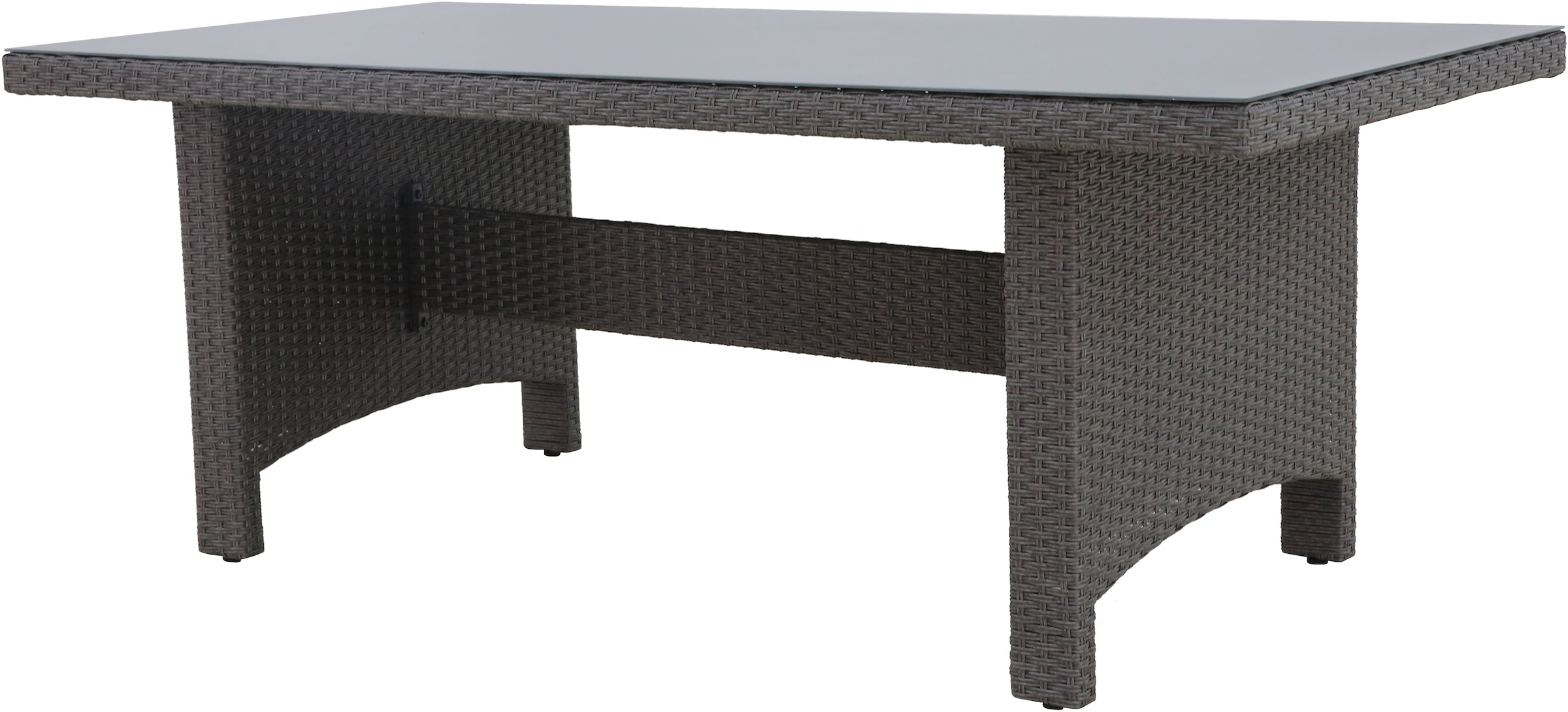 KONIFERA Garten-Essgruppe »»Newcastle««, (Set, 13 tlg., 6 Sessel, Rückenlehne verstellbar, Tisch 95x200x75 cm, inkl. Auflagen), Aluminium/Polyrattan