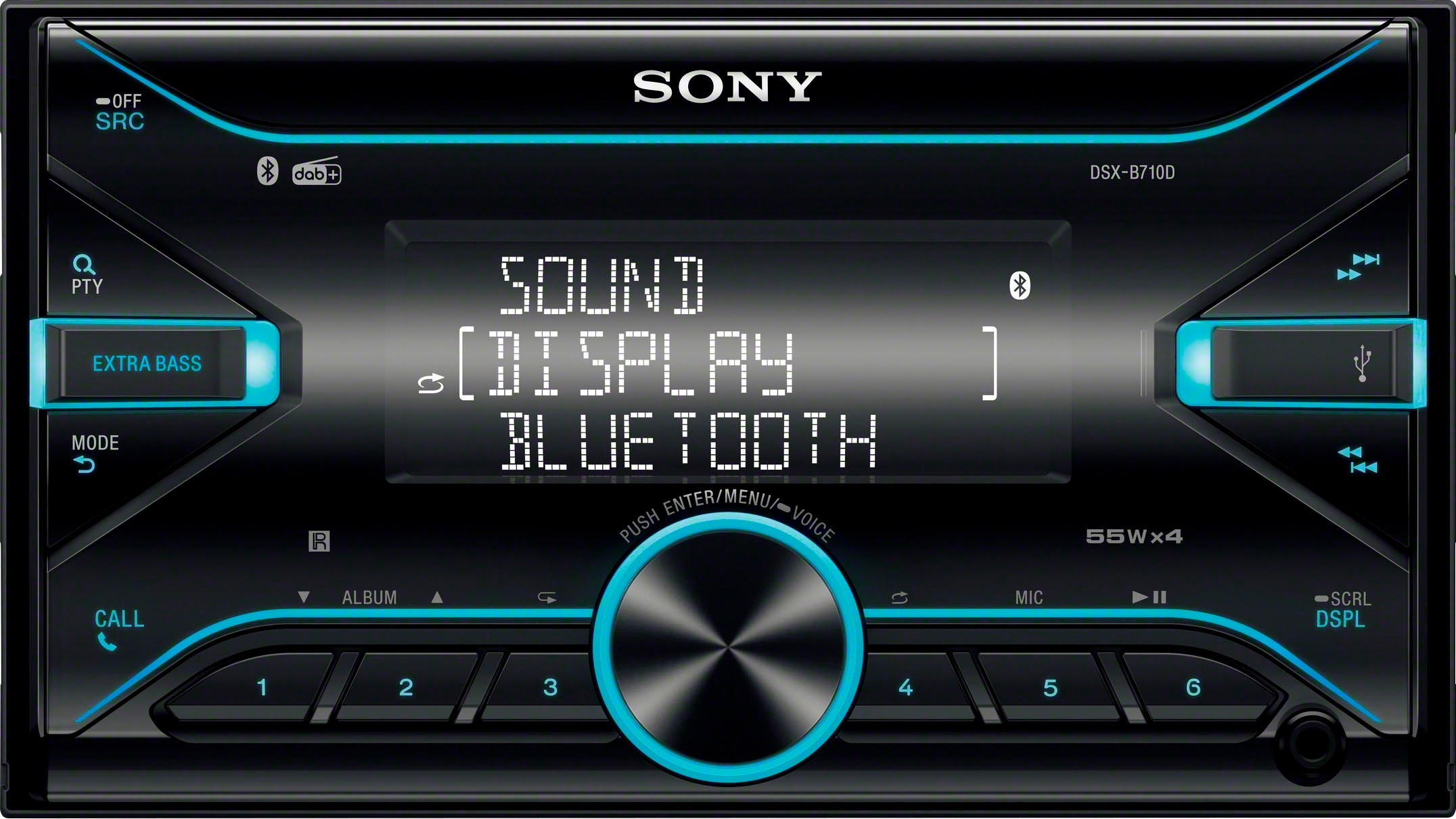 Sony Autoradio »DSXB710KIT«, (Bluetooth Digitalradio (DAB+)-FM-Tuner 55 W)