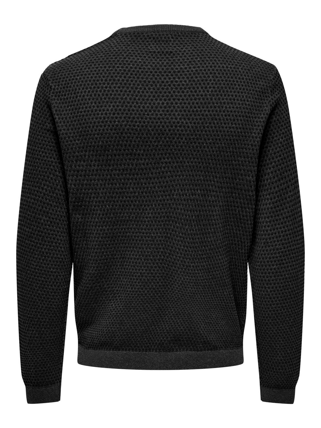 ONLY & SONS Rundhalspullover "ONSTAPA REG 12 STRUC LS CREW KNIT NOOS" günstig online kaufen