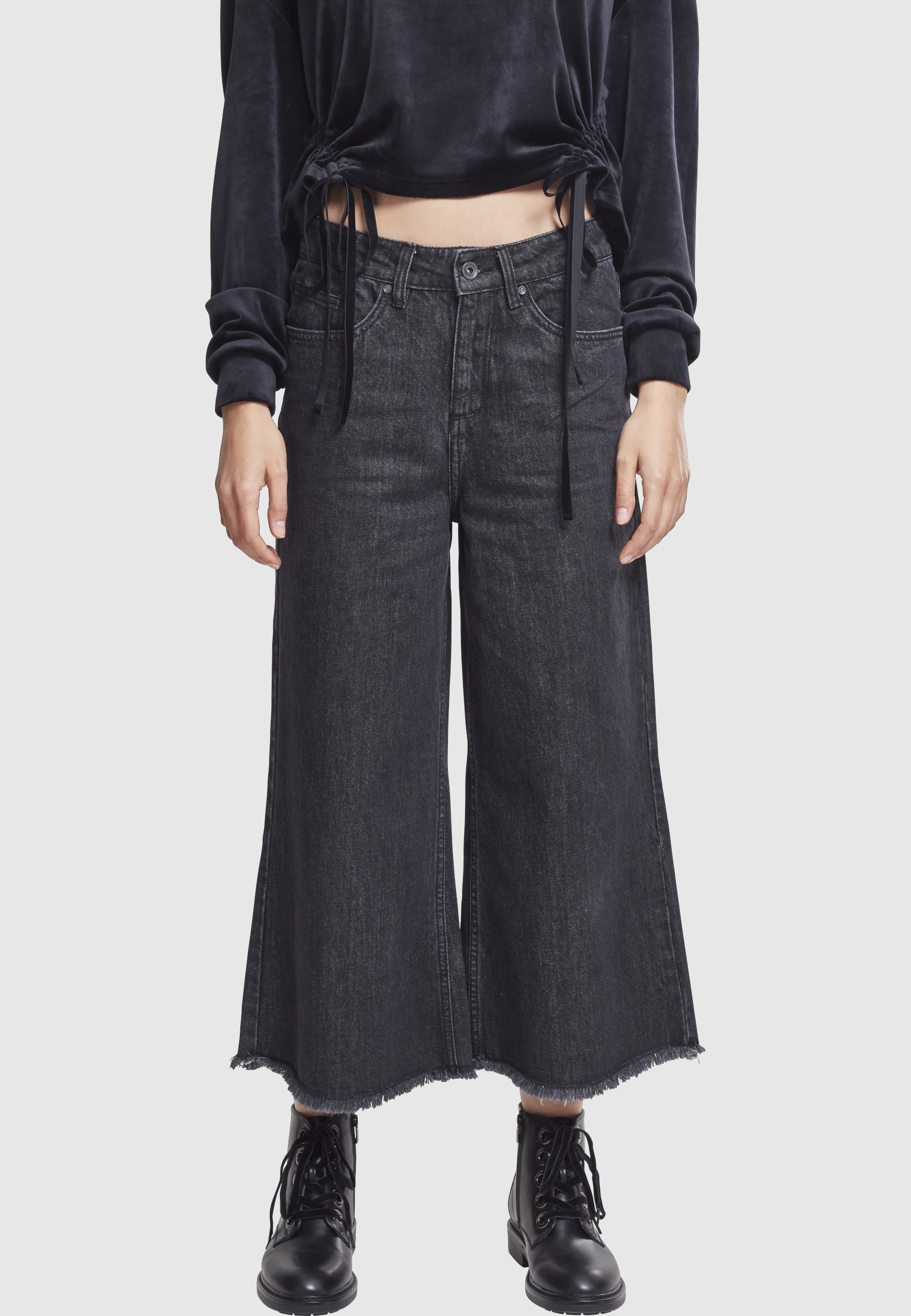 URBAN CLASSICS Stoffhose »Urban Classics Damen Ladies Denim Culotte«