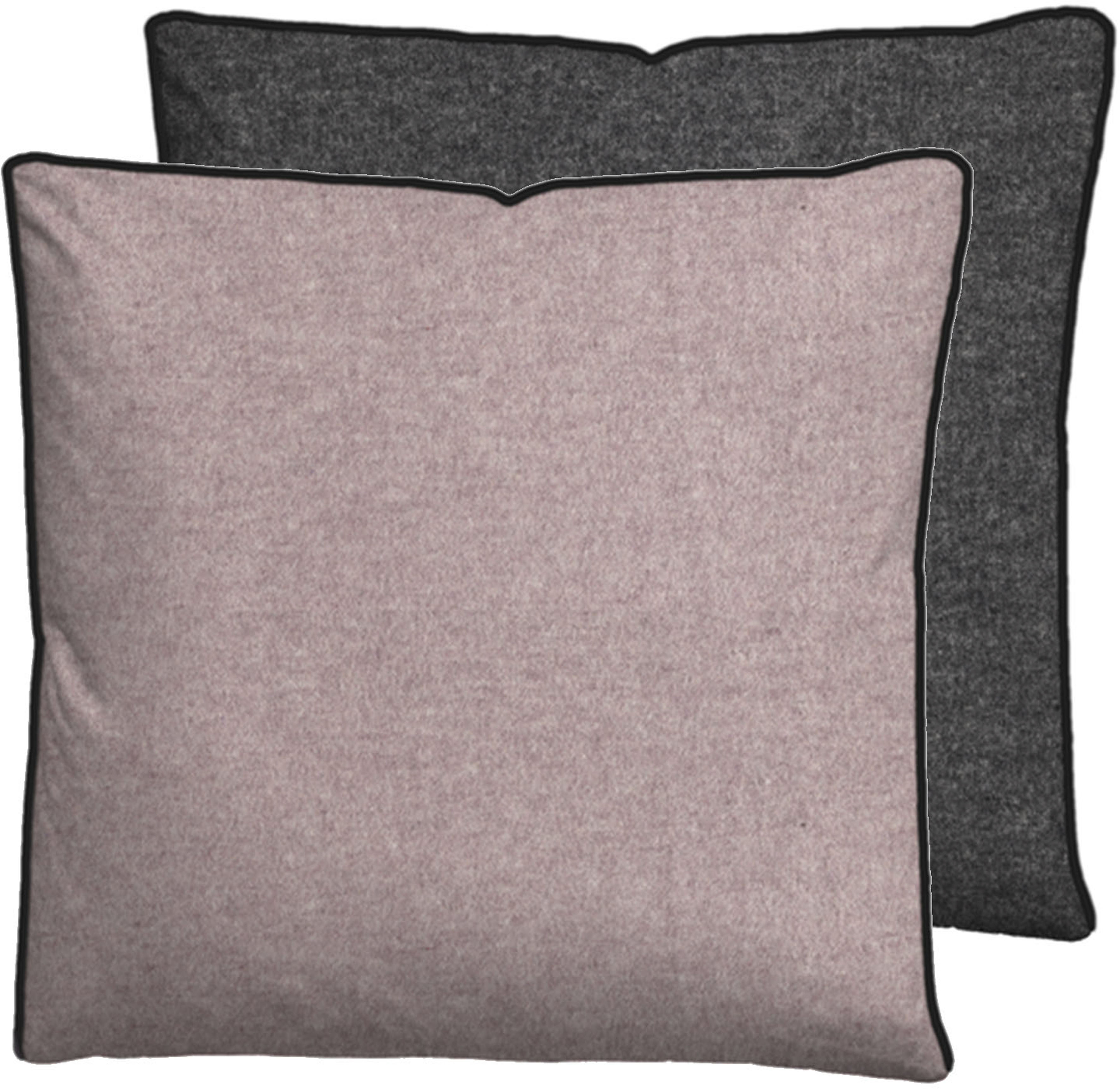 Biberna Kissenbezug "0840500 HERMAL Premium Biber Melange-Flanell 100% Baumwolle" Kissenhülle, wärmend & weich, Reißverschluss, Satinpaspel